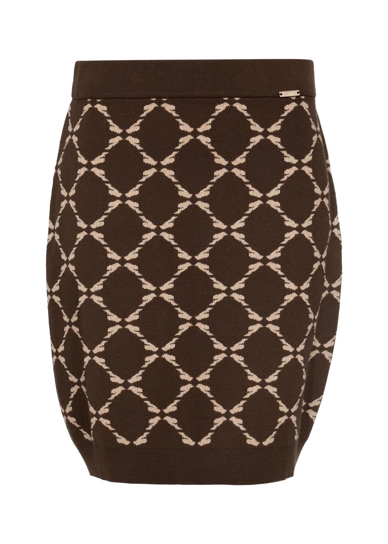 Brown Monogrammed Skirt SPCDT-0098-89(Z24)-04