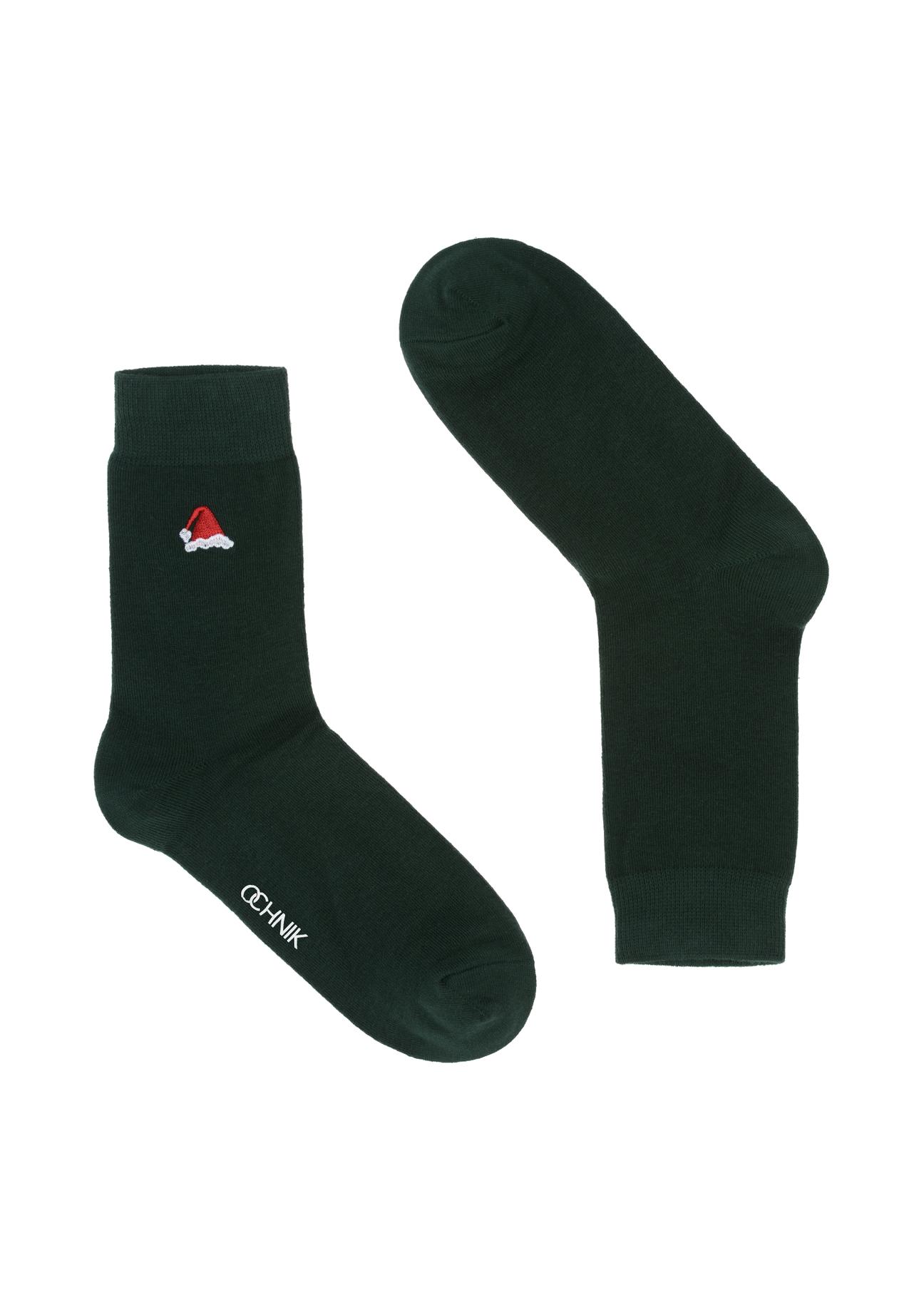 Green Christmas socks for men SKAMT-0160-54(Z23)-01