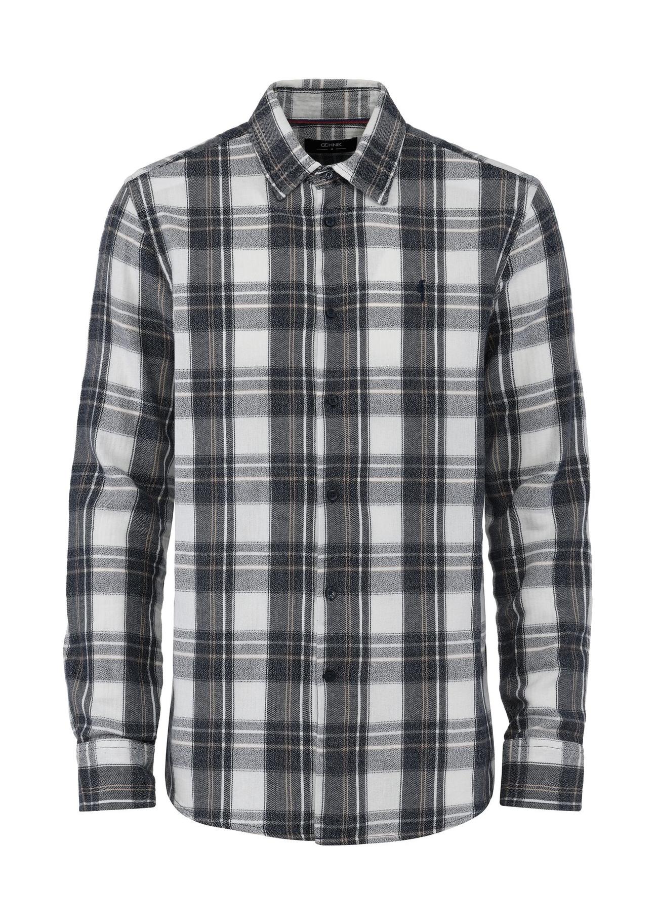 Cotton men's checkered shirt KOSMT-0329-69(Z24)-04