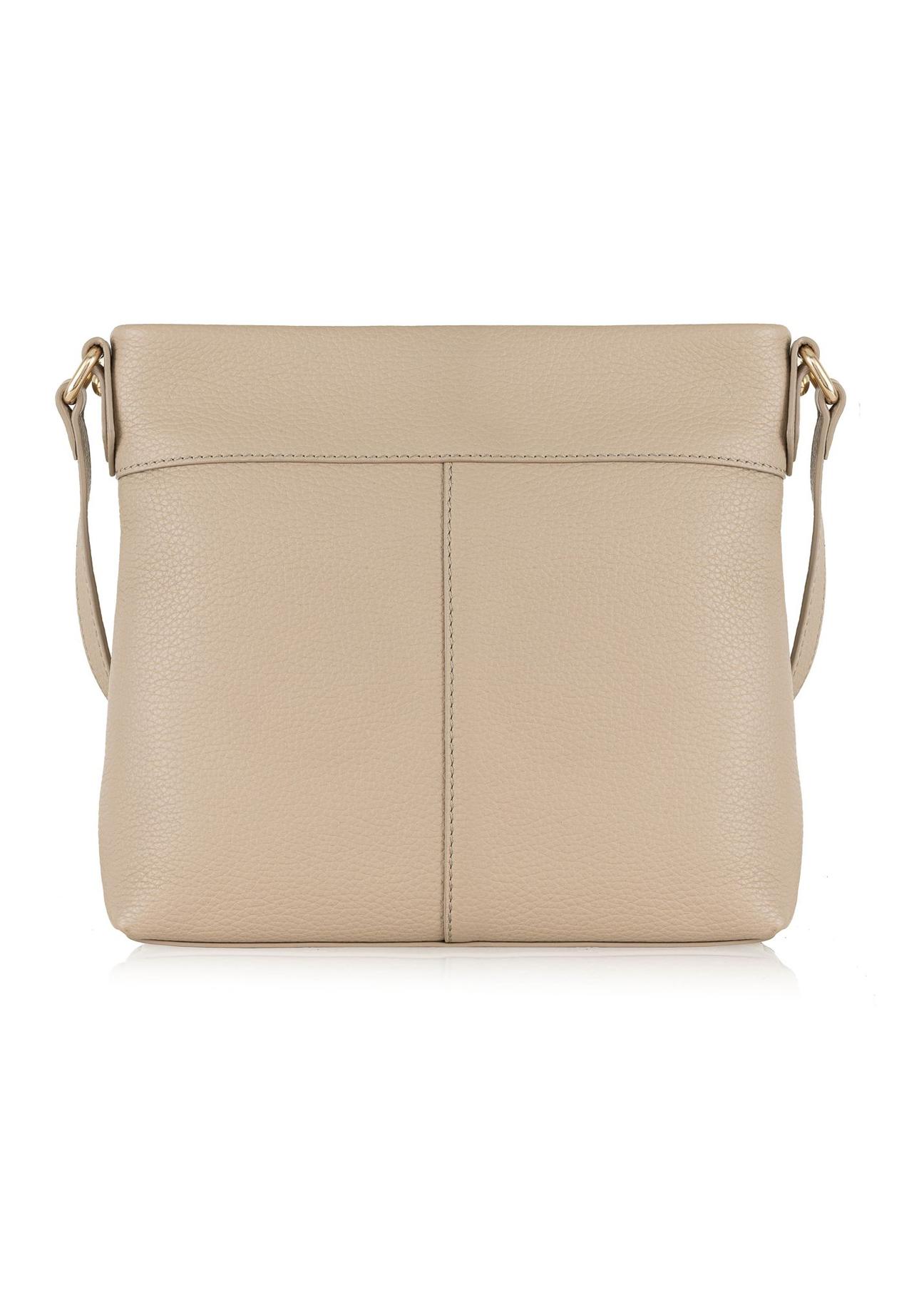 Leather beige women's shoulder bag TORES-0896B-81(Z24)-04