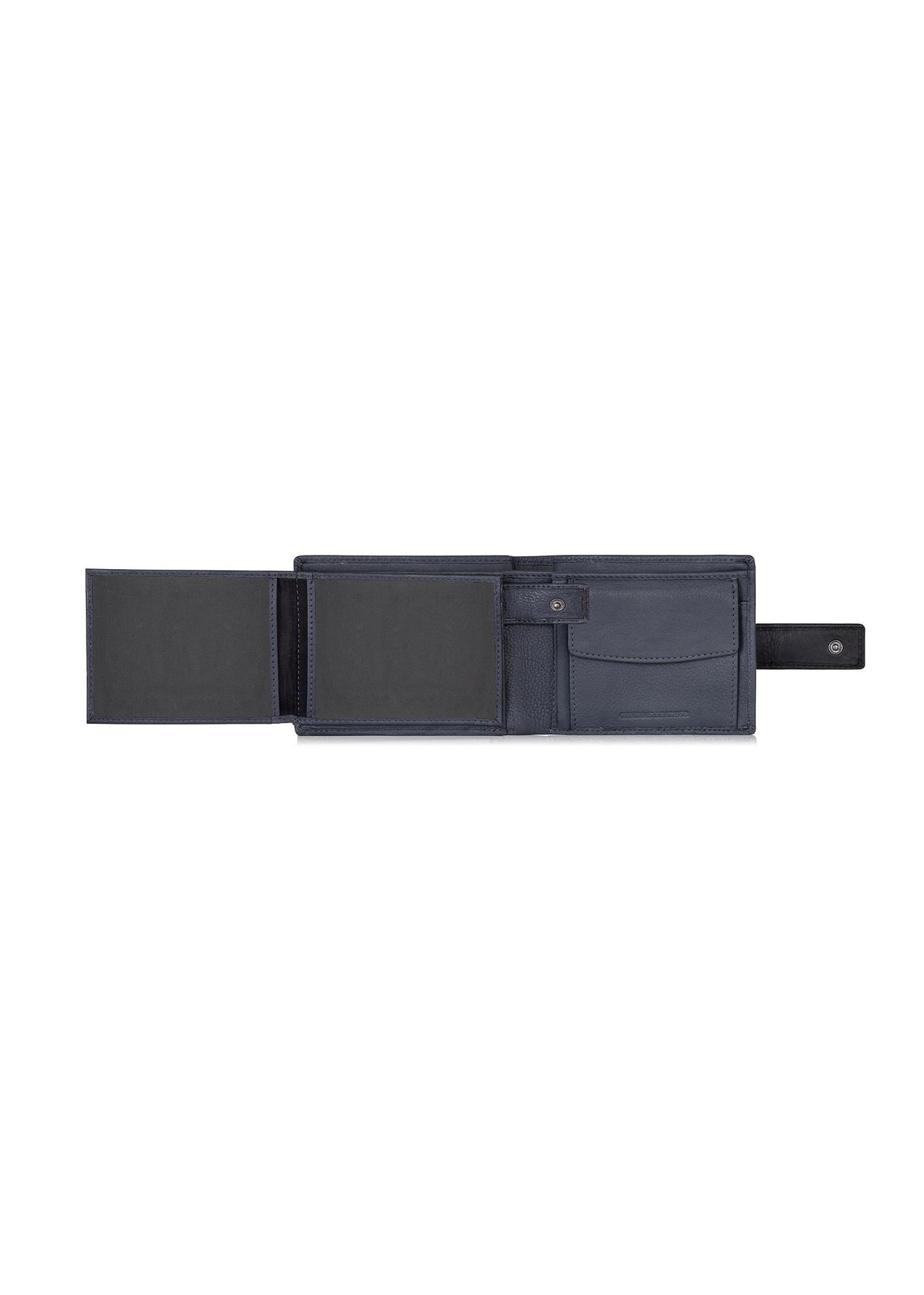 Small graphite leather men's wallet PORMS-0546-95(Z23)-05