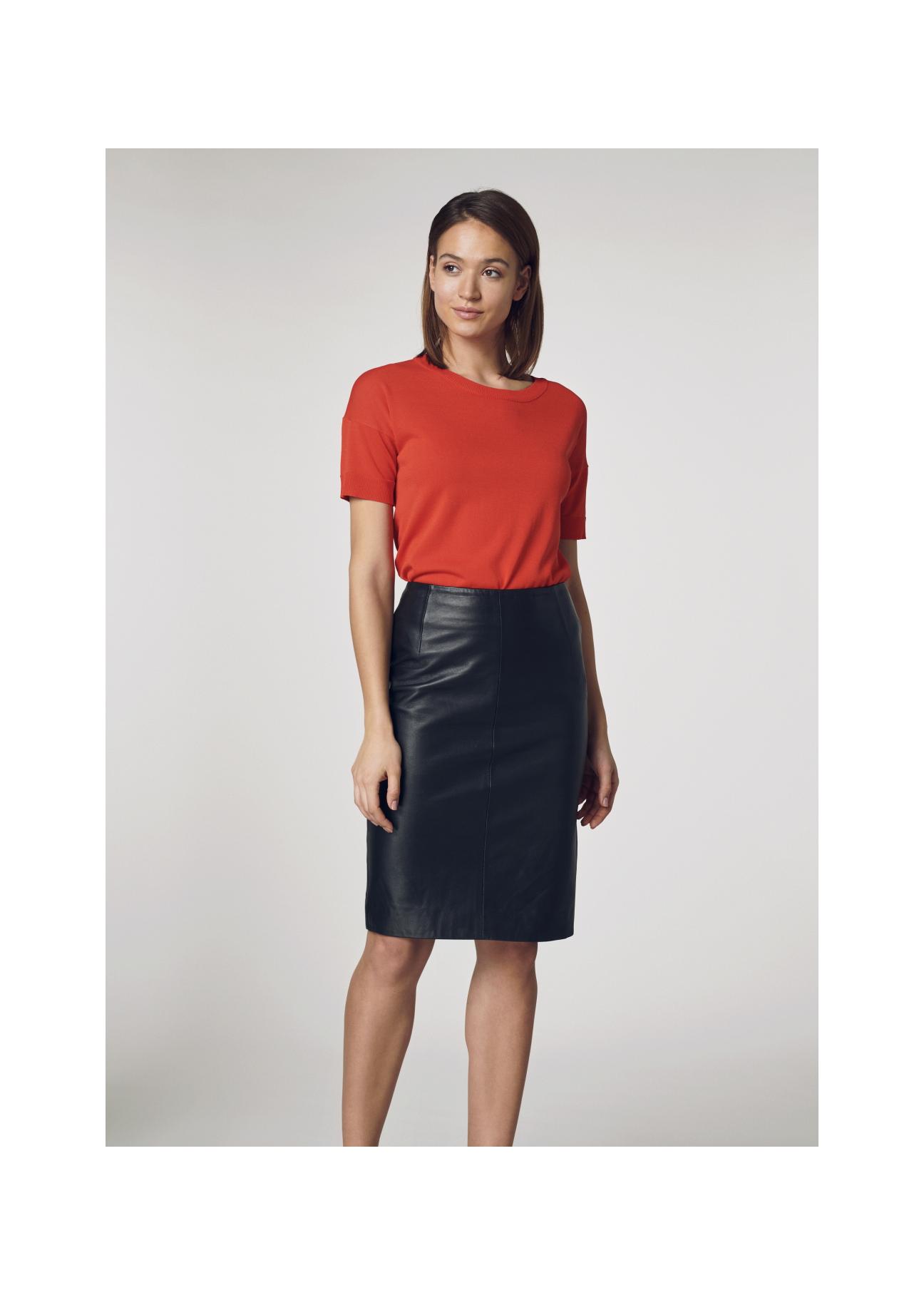 Women's pencil leather skirt SPCDS-0031-5010(W21)-04