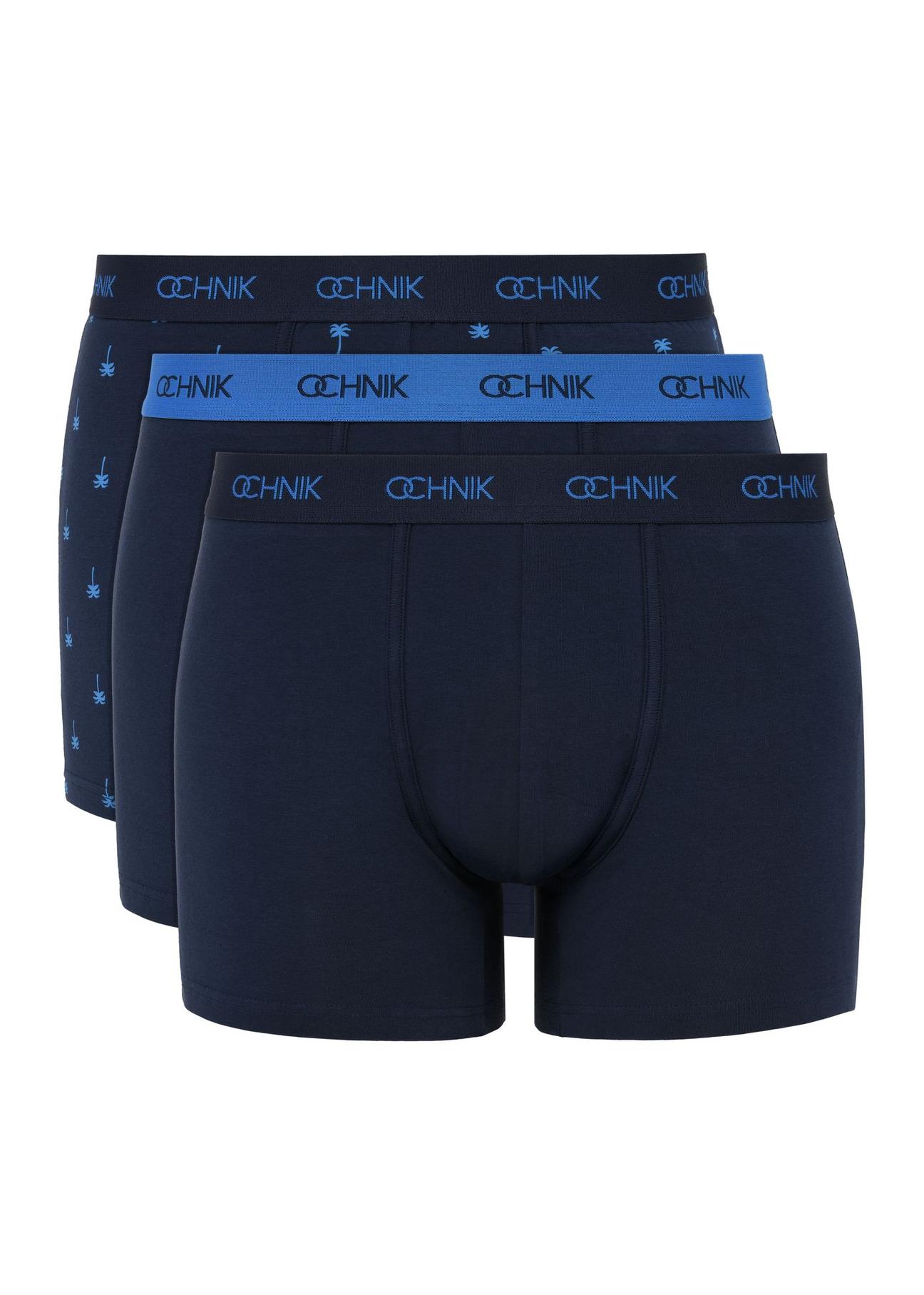 Three-pack of navy blue men's boxers ZESMB-0008-69(Z24)-01