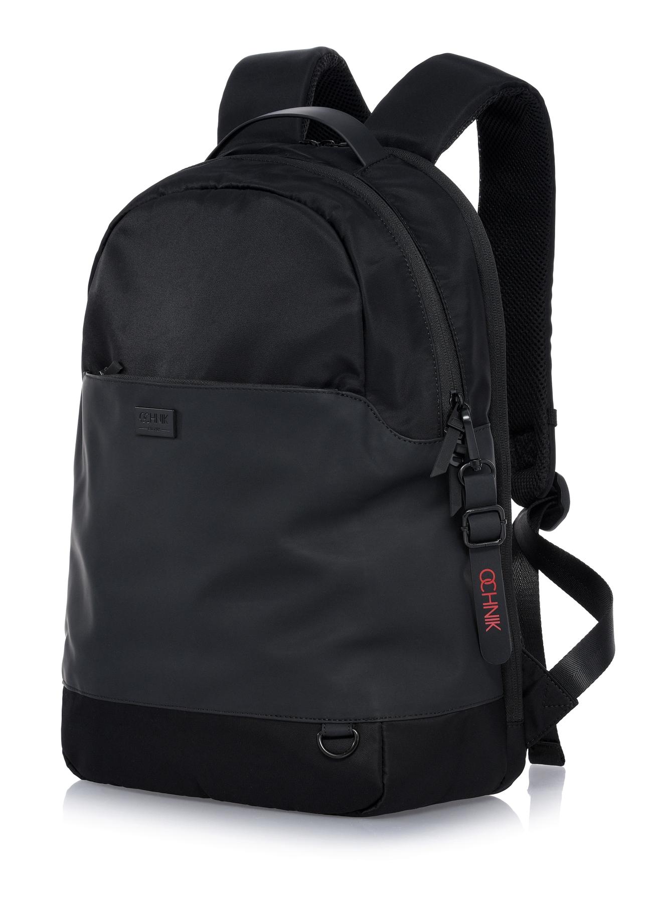 Men's two-compartment black backpack TORMN-0311-99(W24)-03