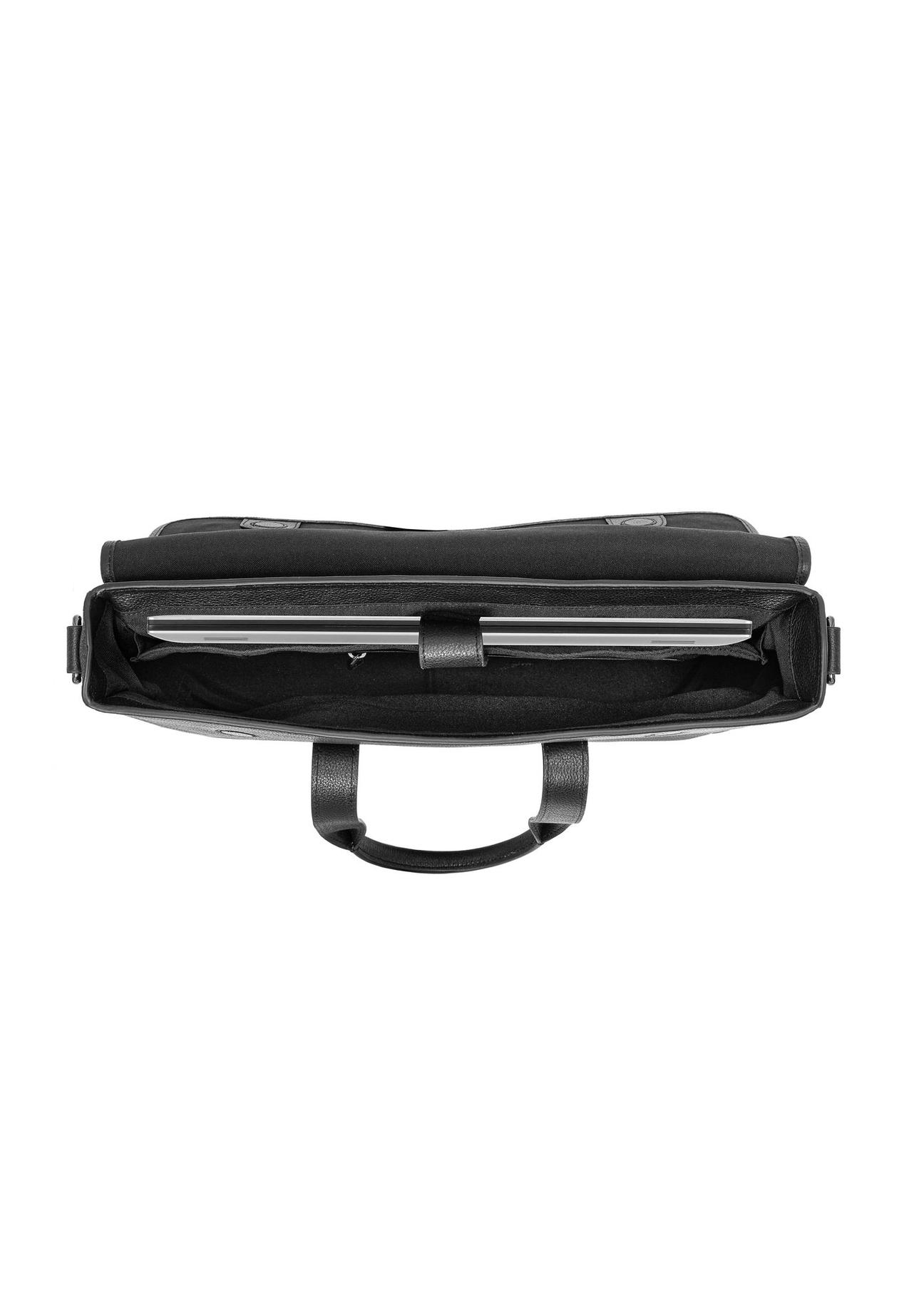 Black men's leather briefcase TORMS-0447-99(W25)