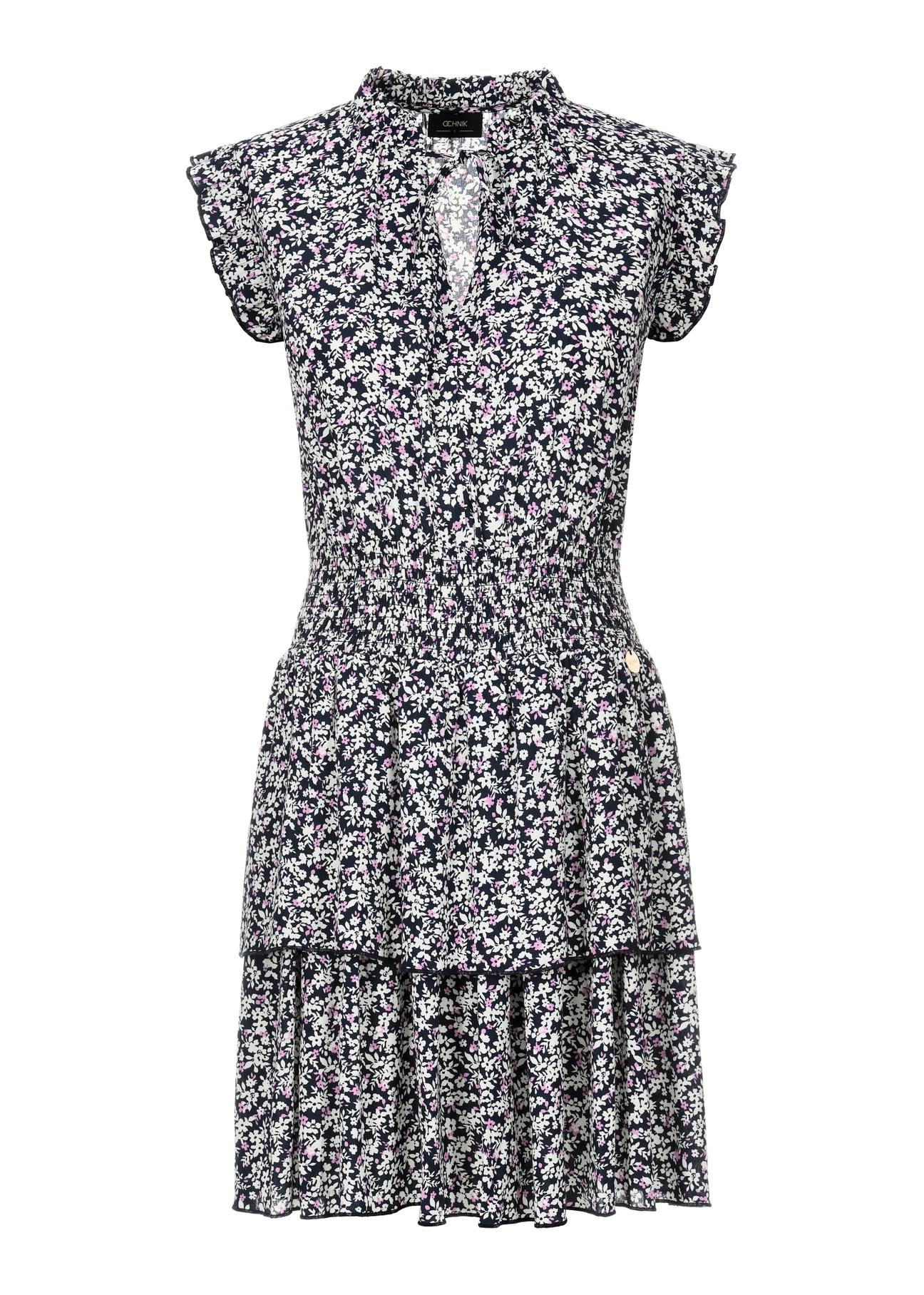 Short floral summer dress SUKDT-0194-69(W24)-03