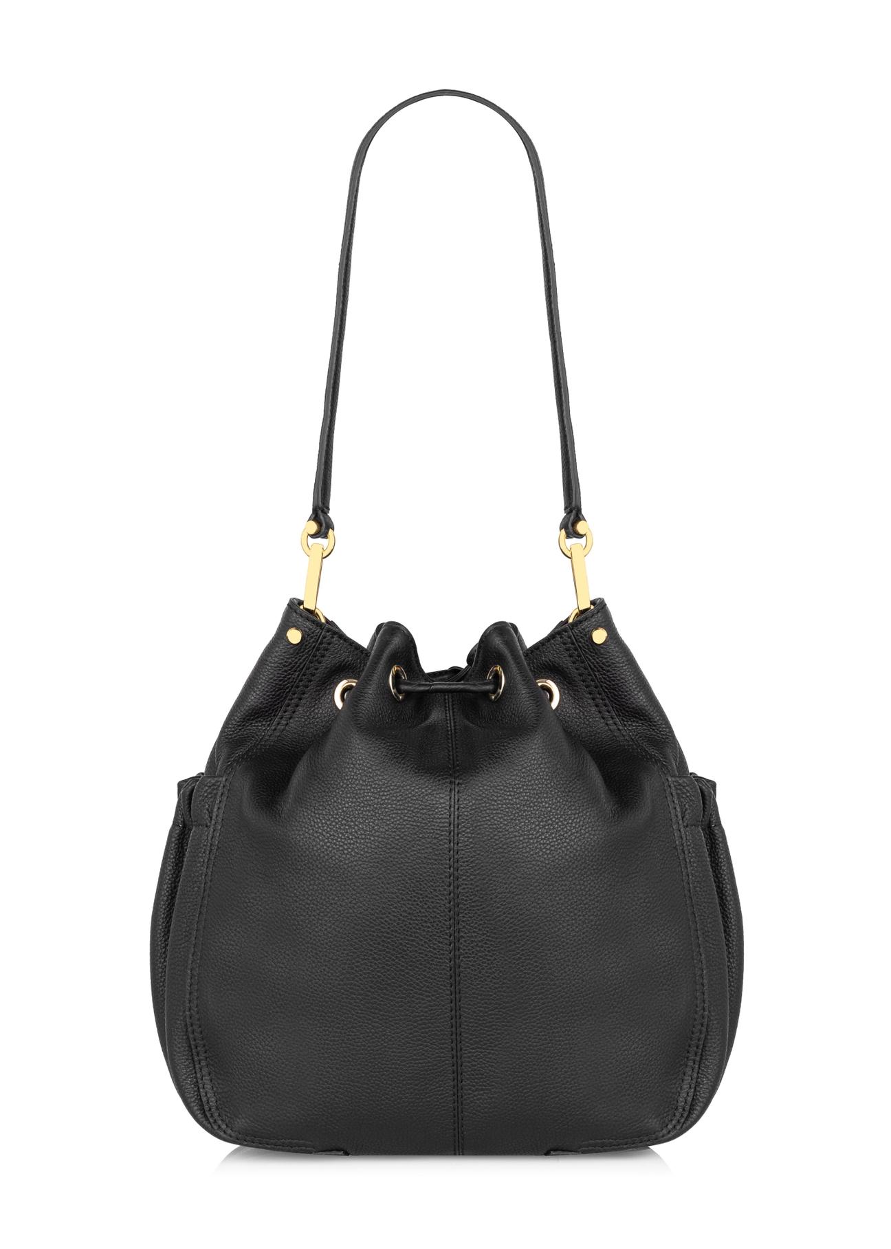 Black leather bag for women TORES-1010-99(W24)-04