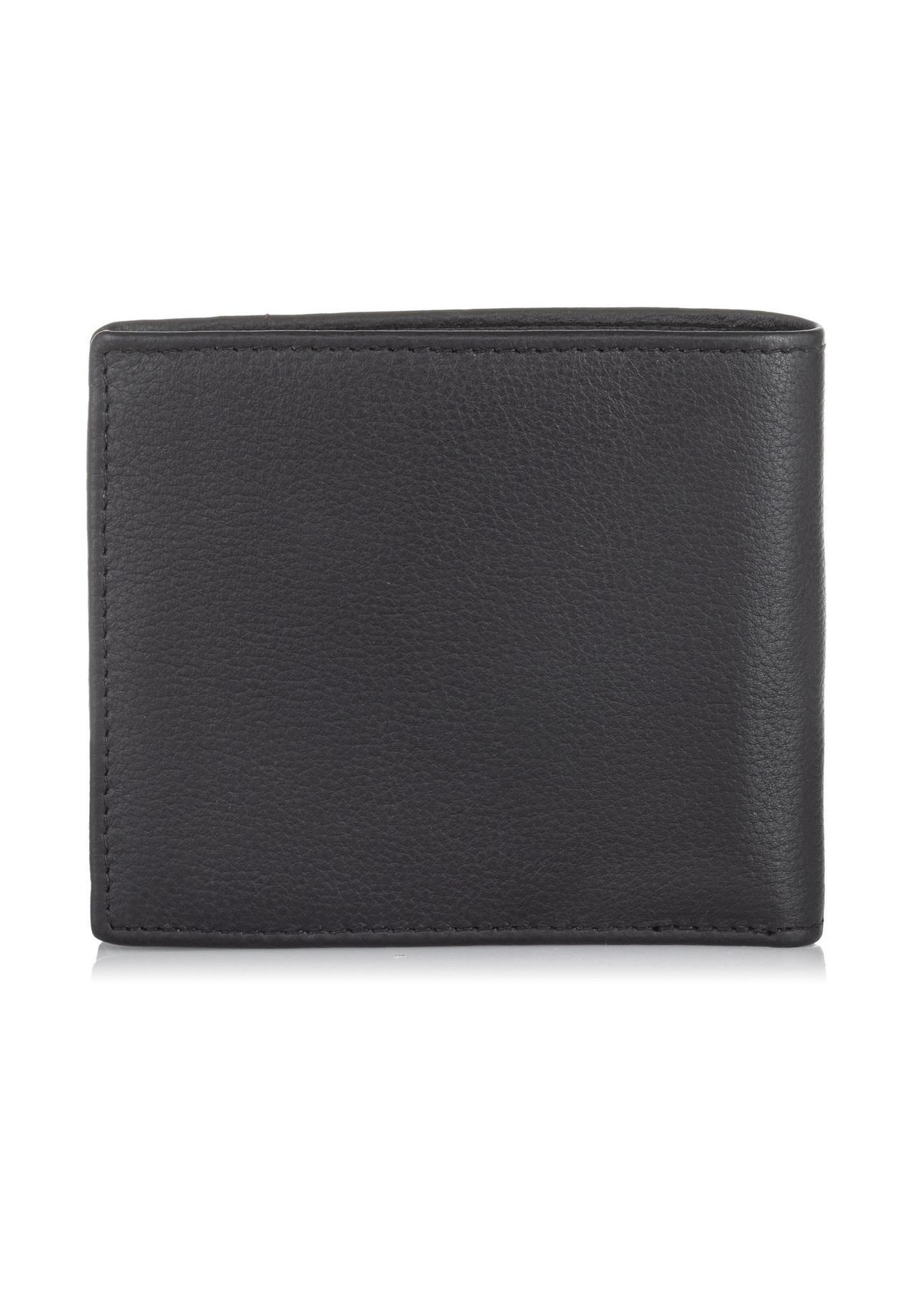 Men's leather wallet with stitching PORMS-0523-99(W23)-03