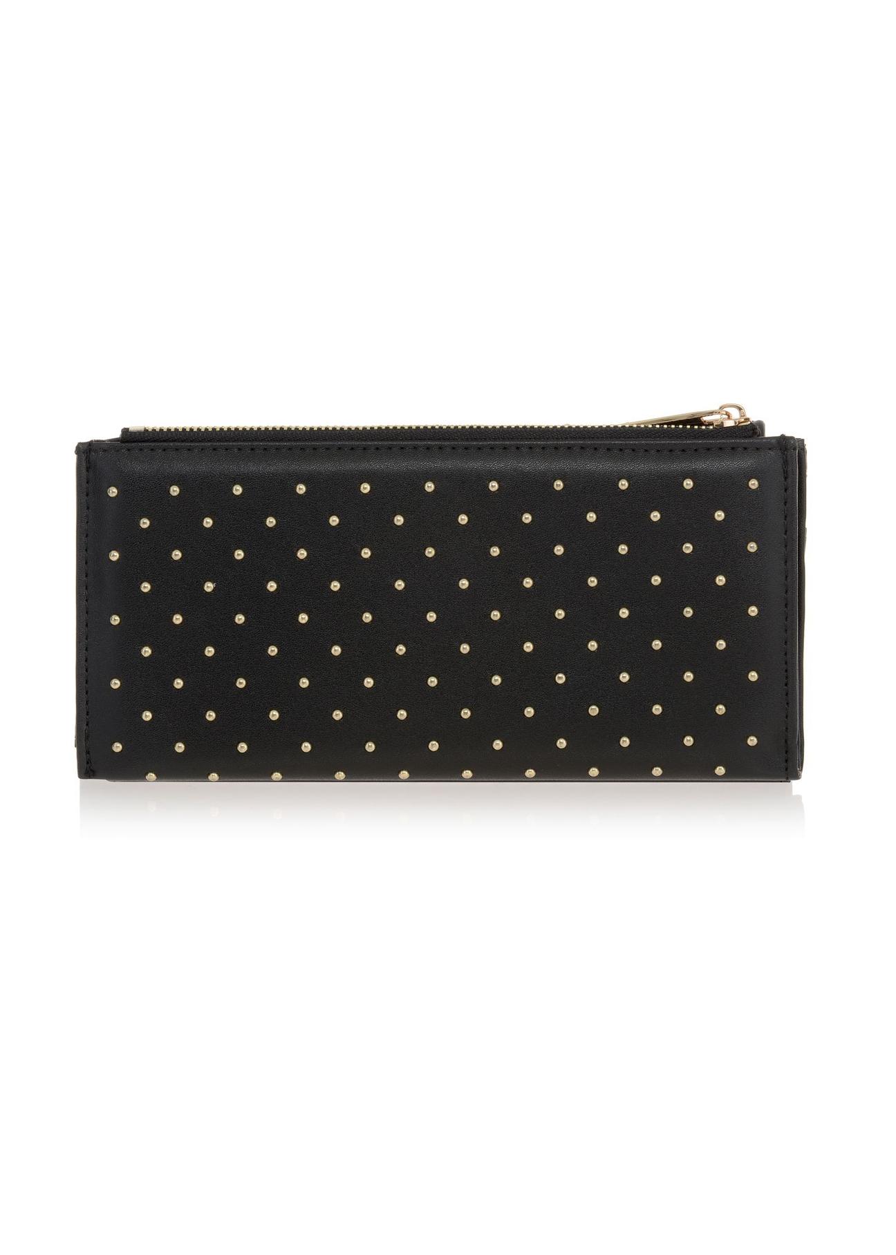 Large black women's wallet with rhinestones POREC-0345-99(Z23)-02