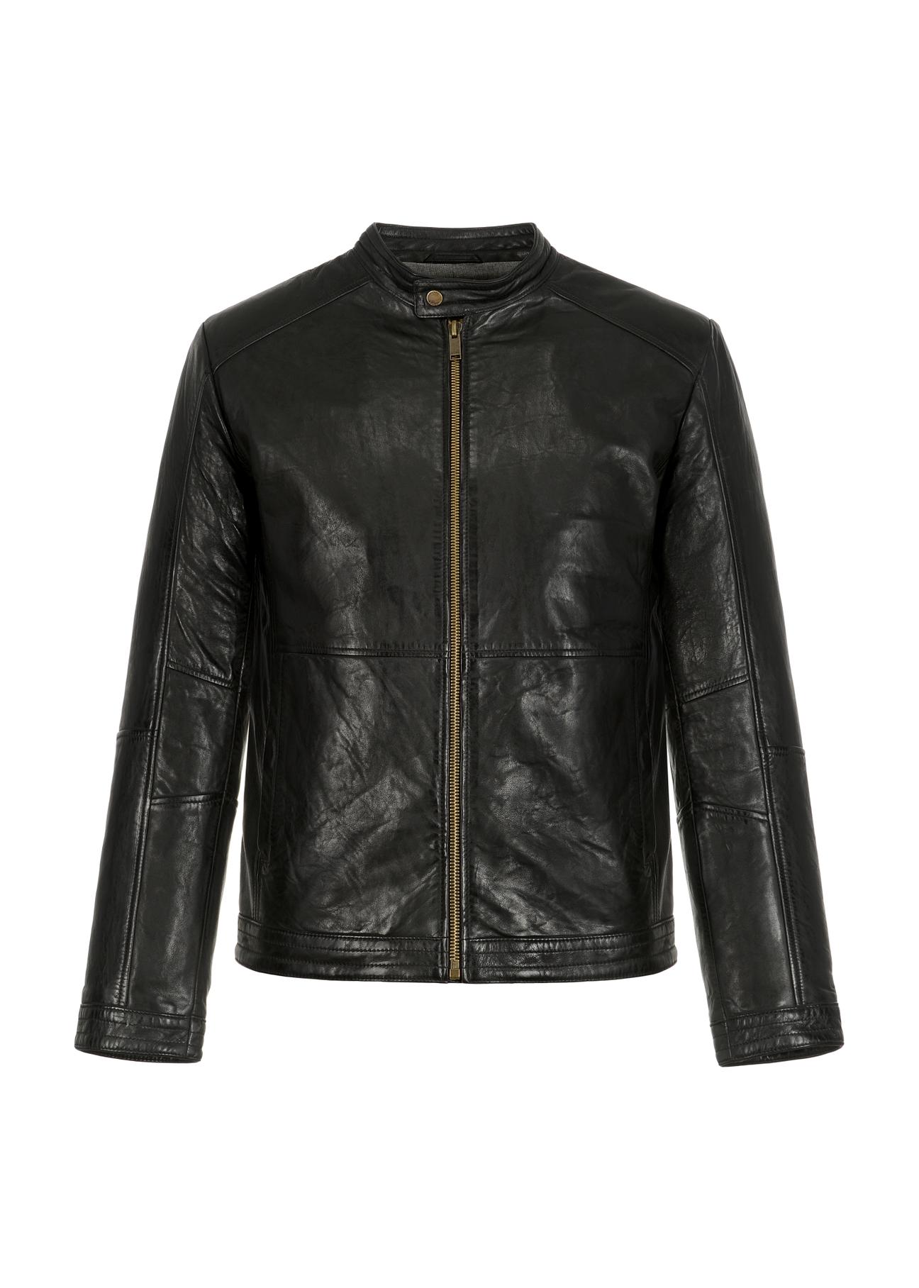 Men's classic leather jacket KURMS-0297-5427(KS)-04