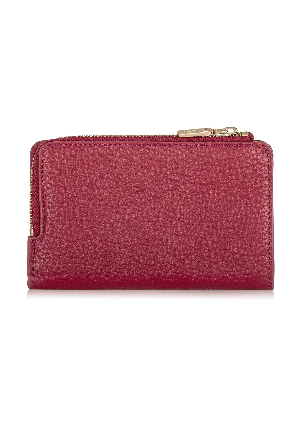 Women's pink leather wallet PORES-0904-34(W24)-03