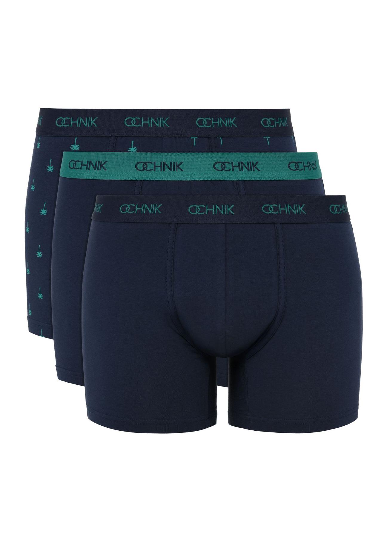 Three-pack of navy blue men's boxers ZESMB-0007-69(Z24)-01