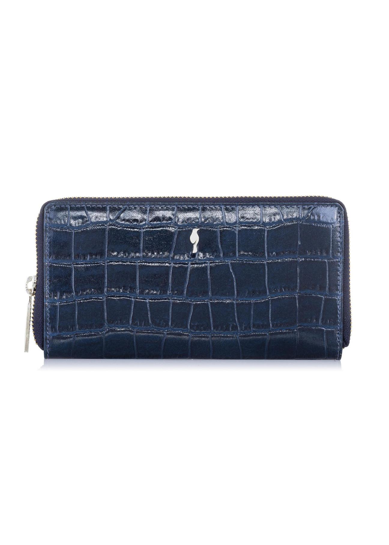 Women's large leather wallet croco PORES-0844-69(W23)-01