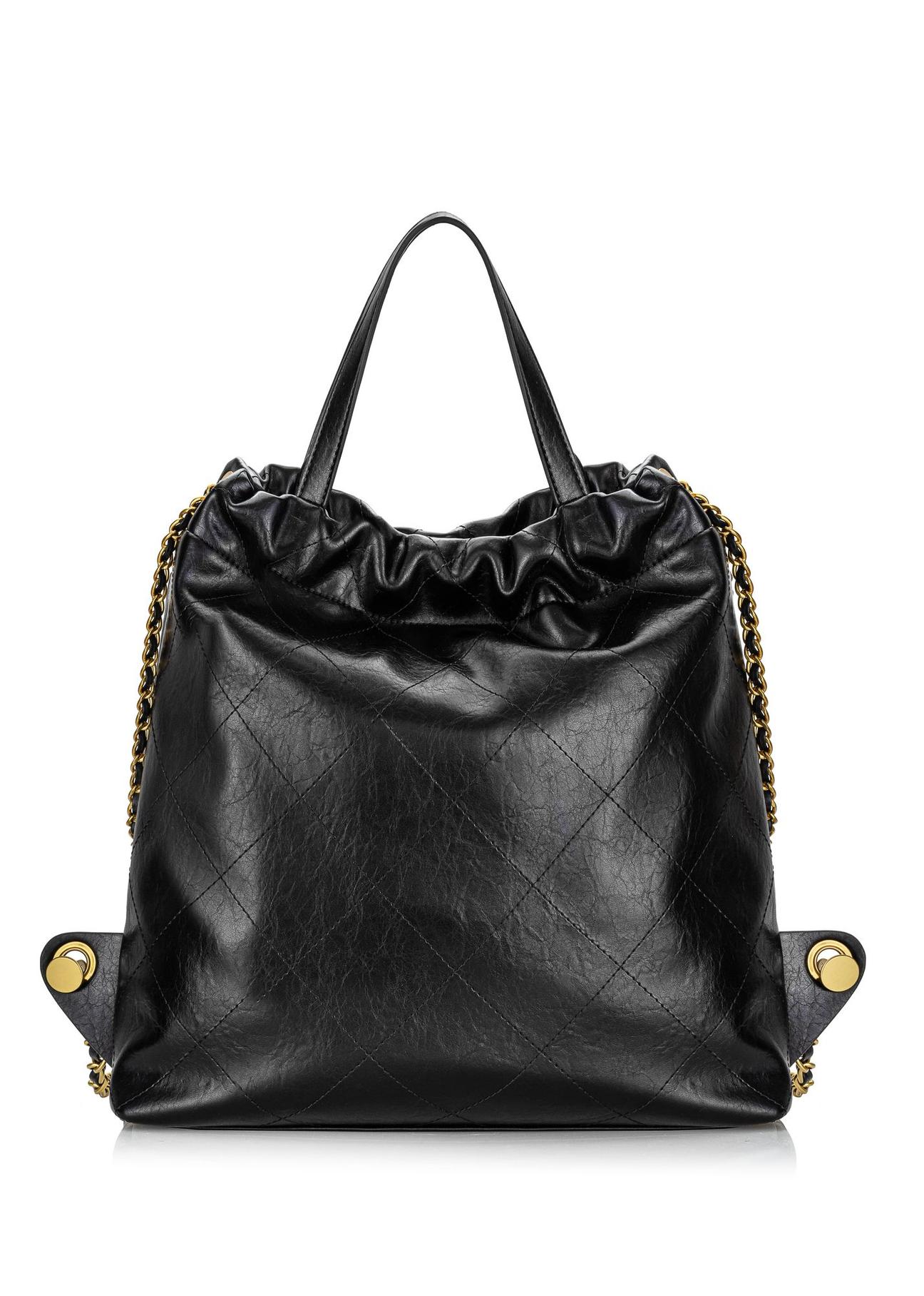 Women's quilted black imitation leather bag TOREC-0986-99(Z24)-04