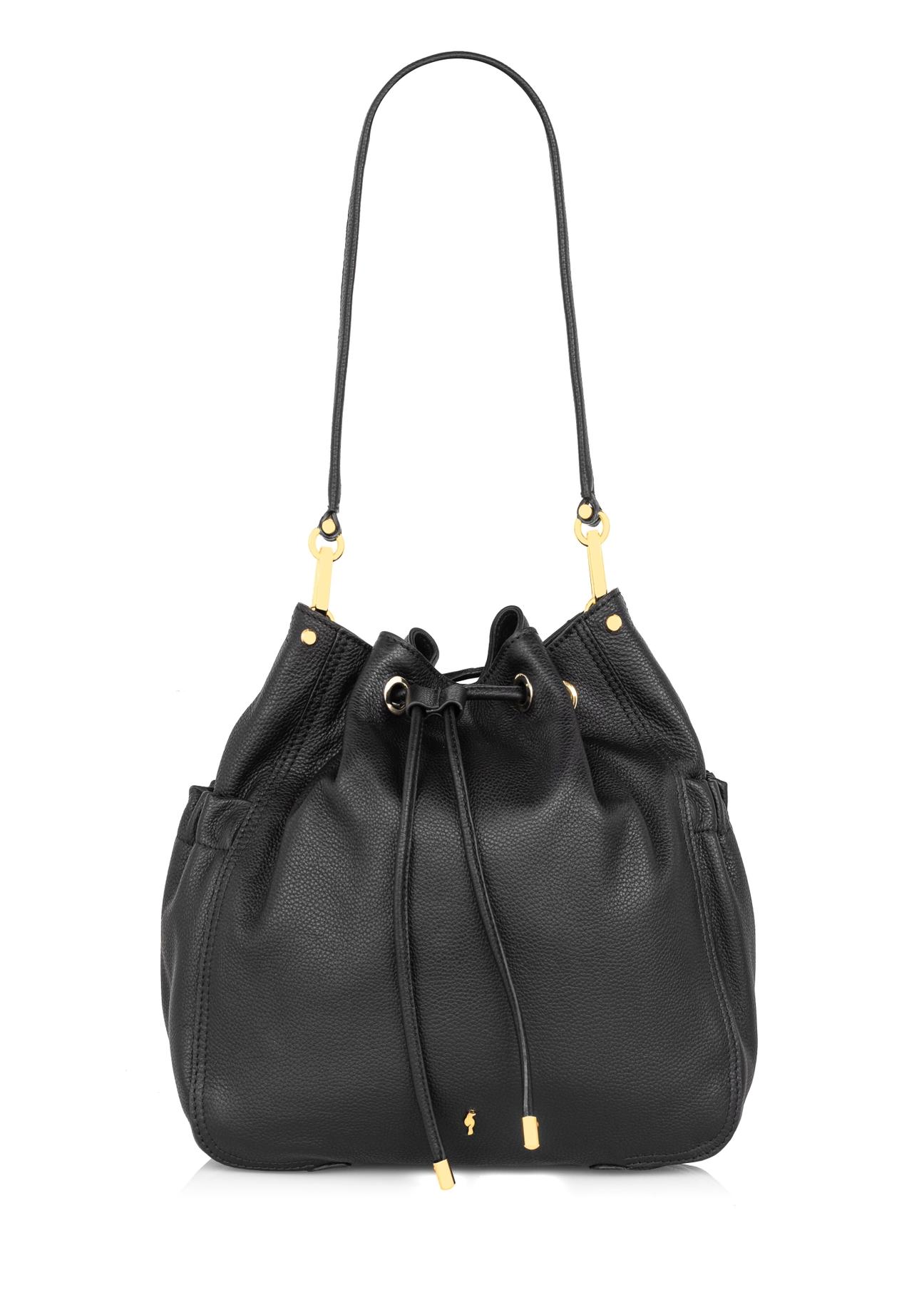 Black leather bag for women TORES-1010-99(W24)-01