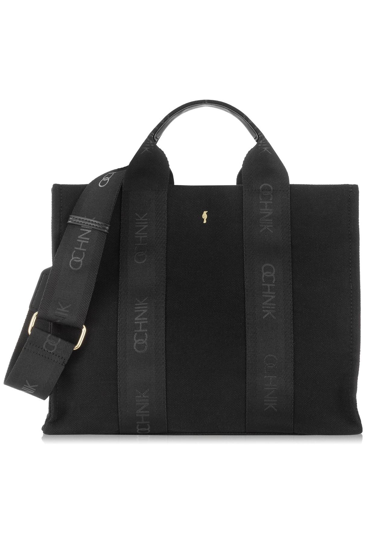 Black women's tote bag TOREN-0288A-99(W25)-01