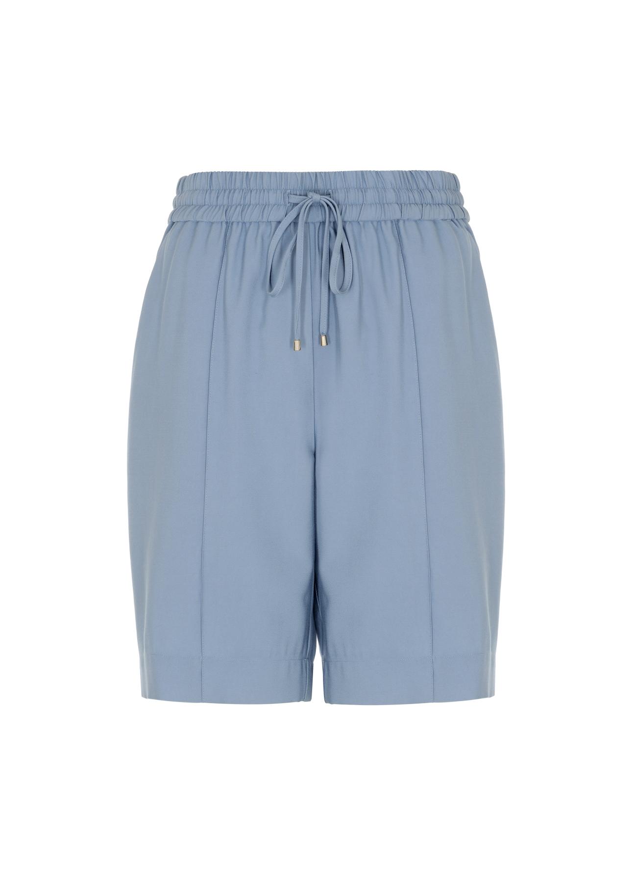 Light blue women's shorts SZODT-0003-62(W22)-02