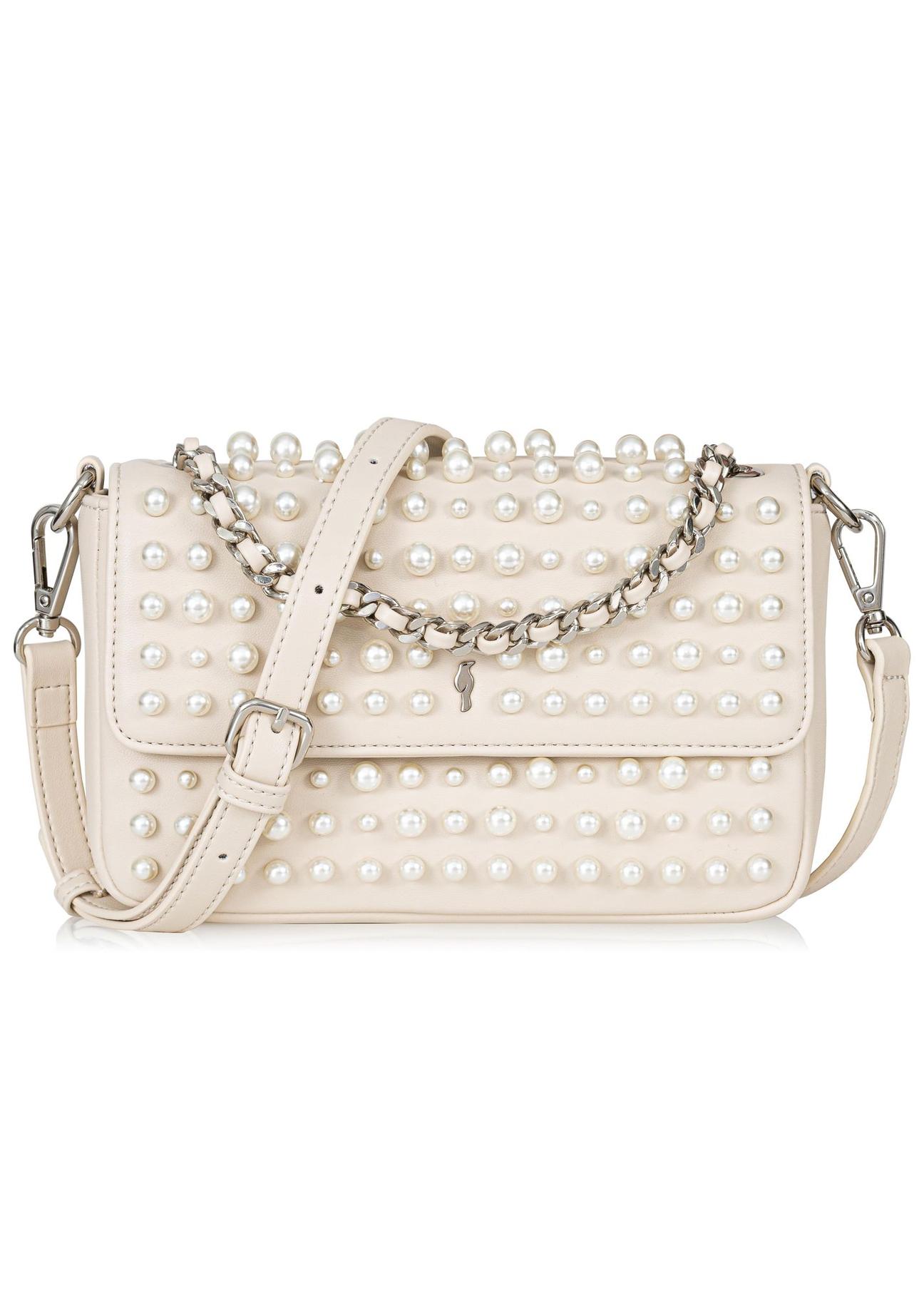 Small women's handbag with pearls TOREC-0800-13(W23)-01