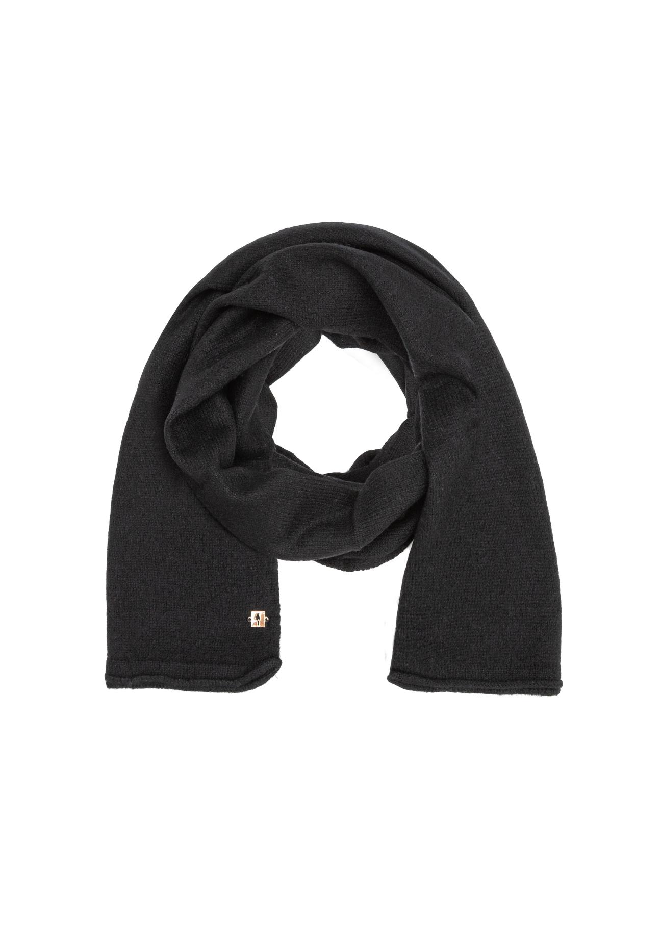 Cashmere black scarf for women SZADT-0093-99(Z24)-03