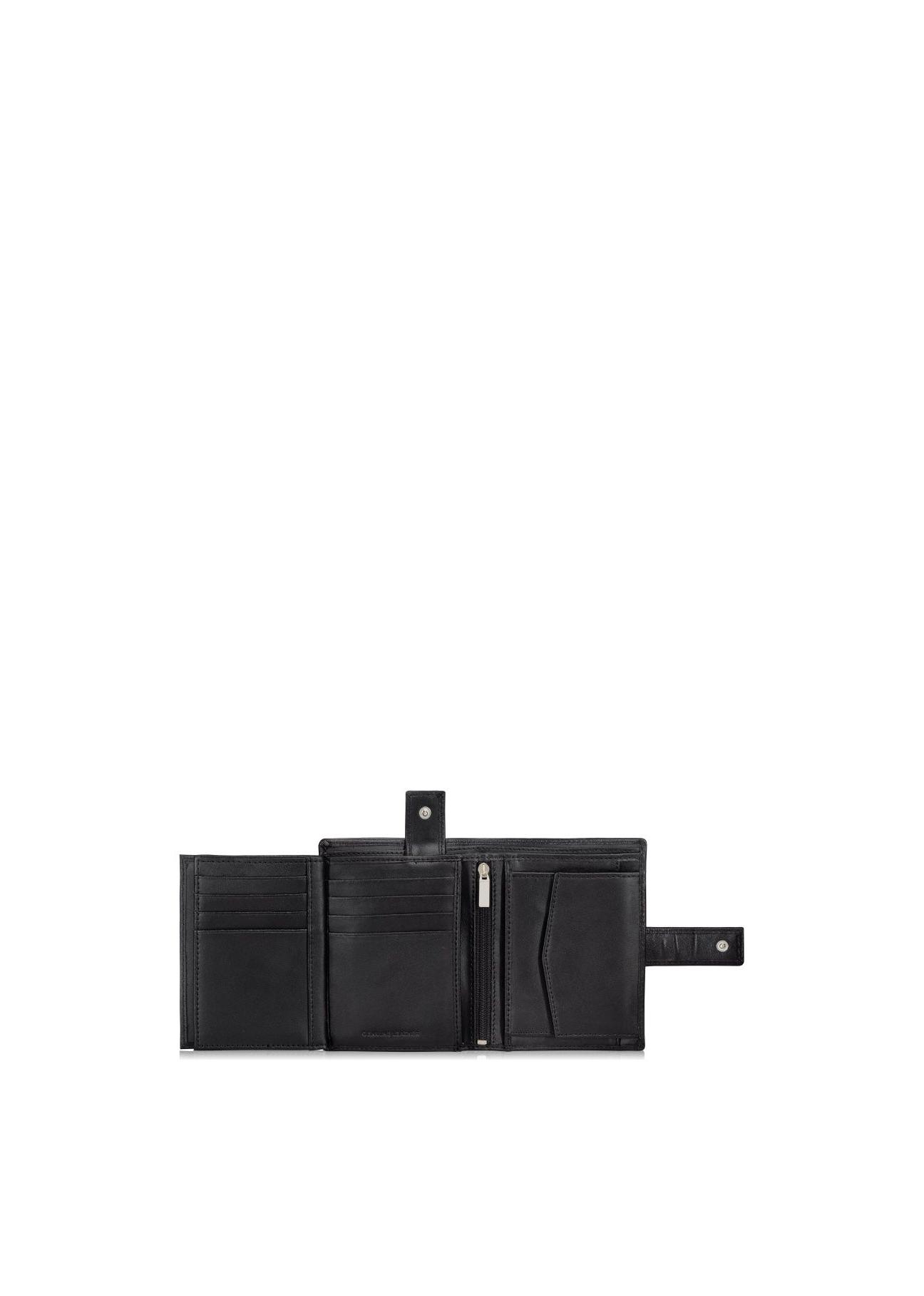 Black leather men's wallet PORMS-0407A-99(Z23)-05