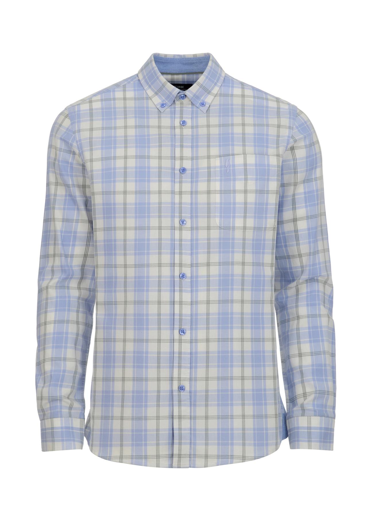 Men's light check shirt KOSMT-0309-15(W23)-04