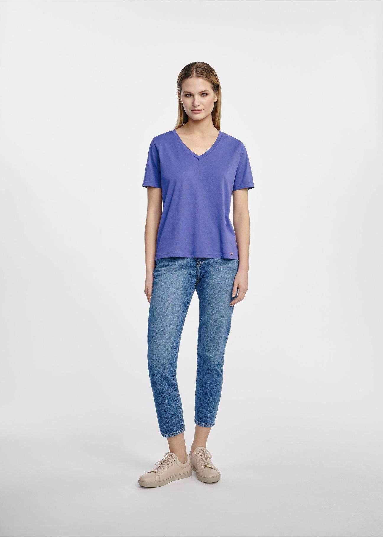 Blue basic women's t-shirt TSHDT-0120-61(W25)-03