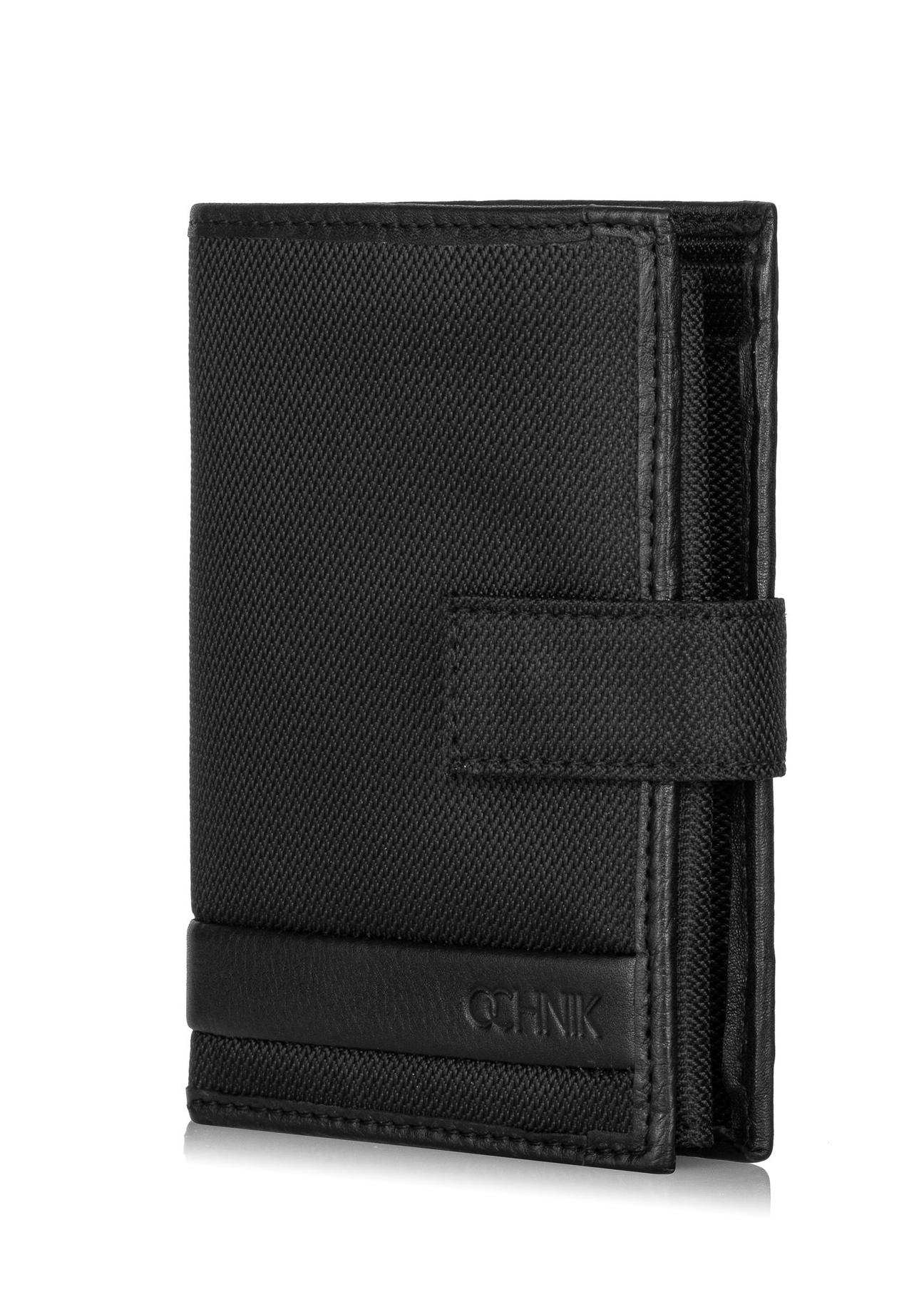 Black folding men's wallet PORMN-0017-99(Z23)-07