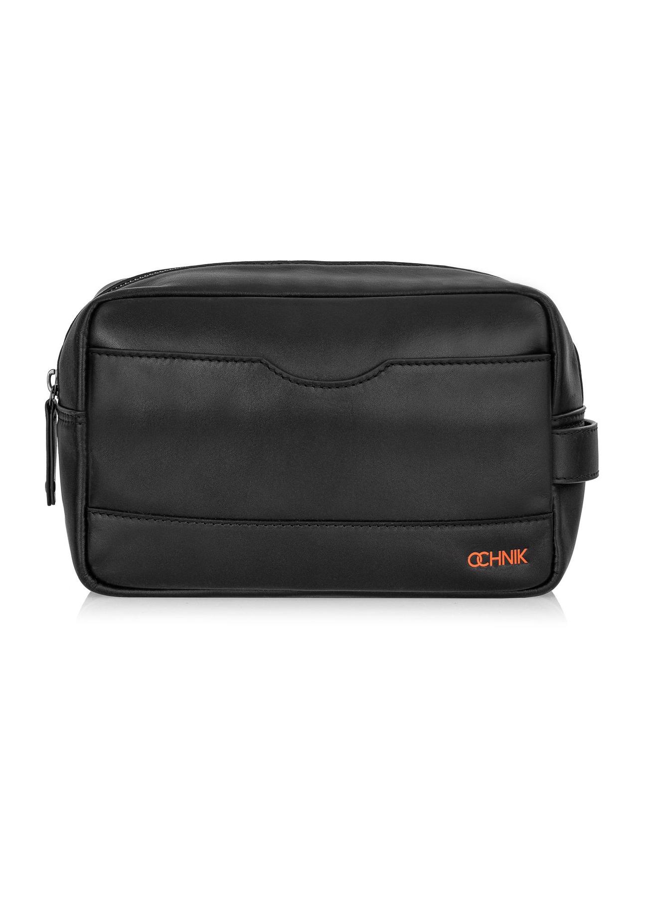 Black leather men's cosmetic bag TORMS-0443-99(Z24)