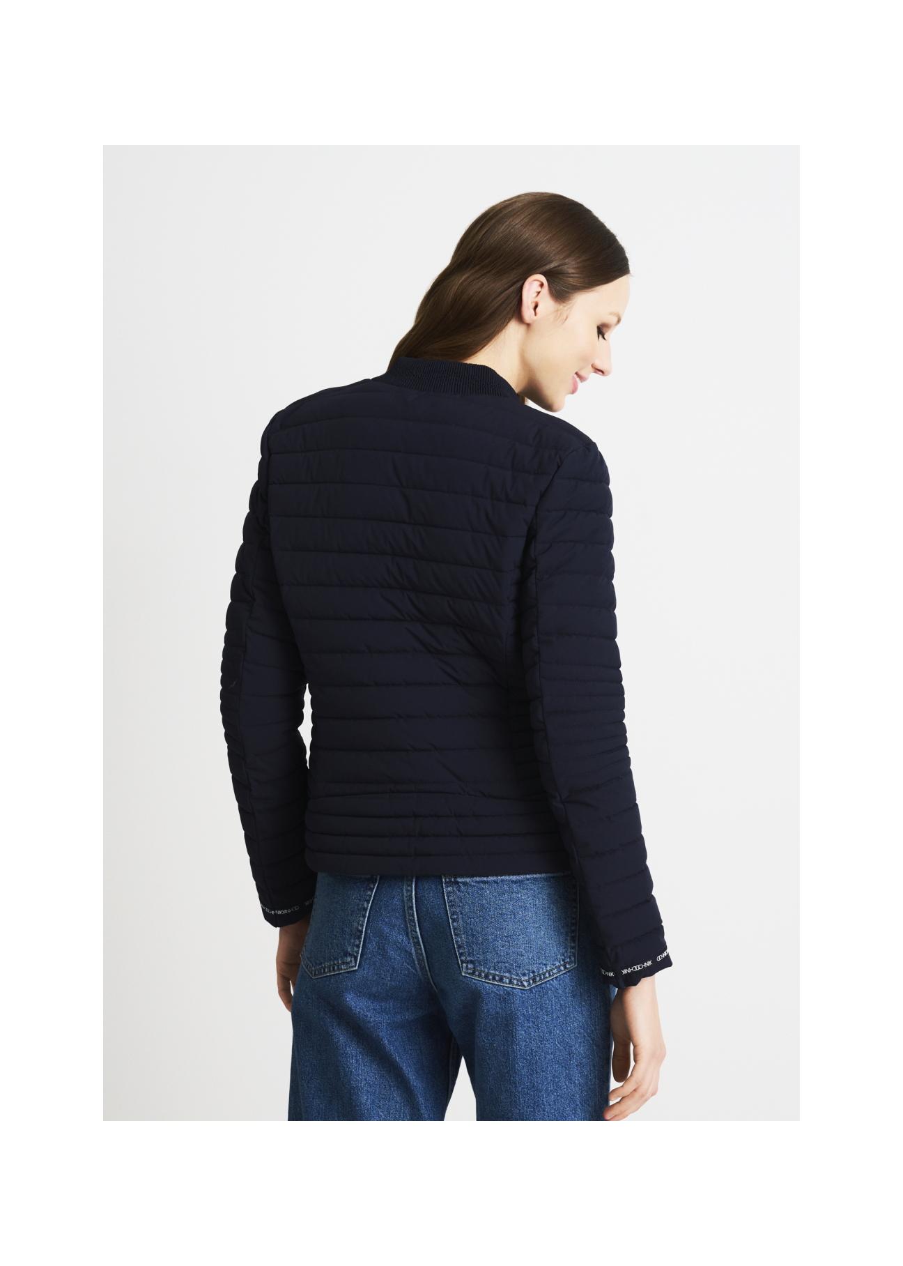 Women's navy blue quilted jacket KURDT-0363-69(W22)-04