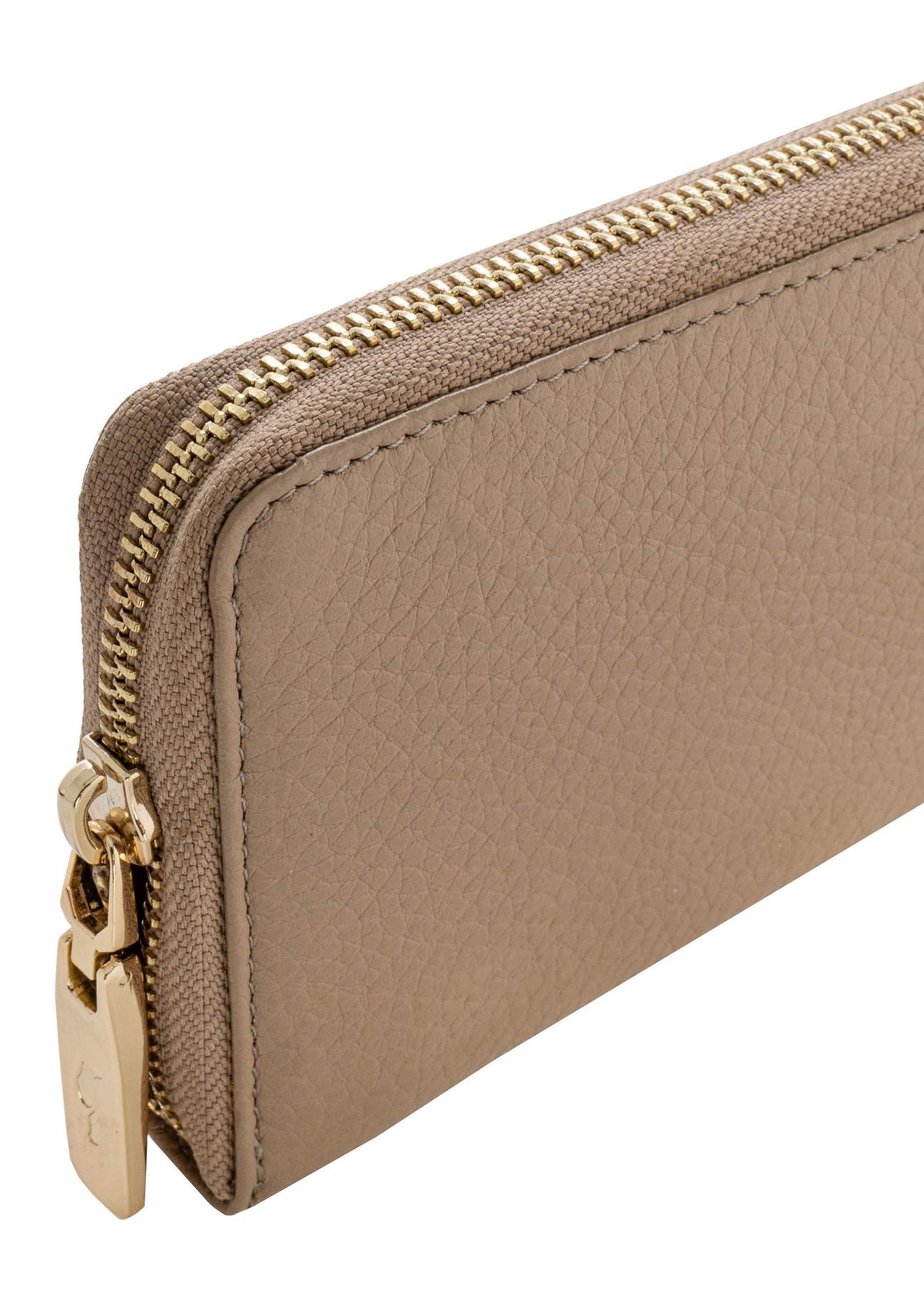 Large beige leather women's wallet PORES-0800B-80(W24)-06