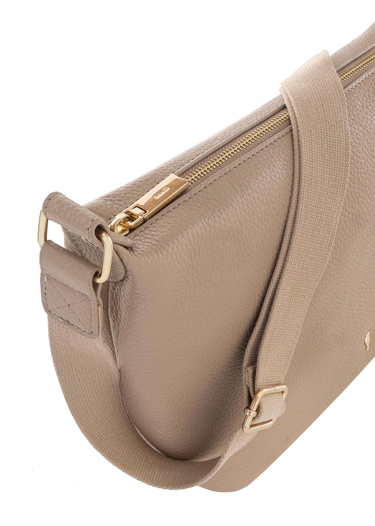 Women's leather handbag in beige TORES-0984-81(W24)-06