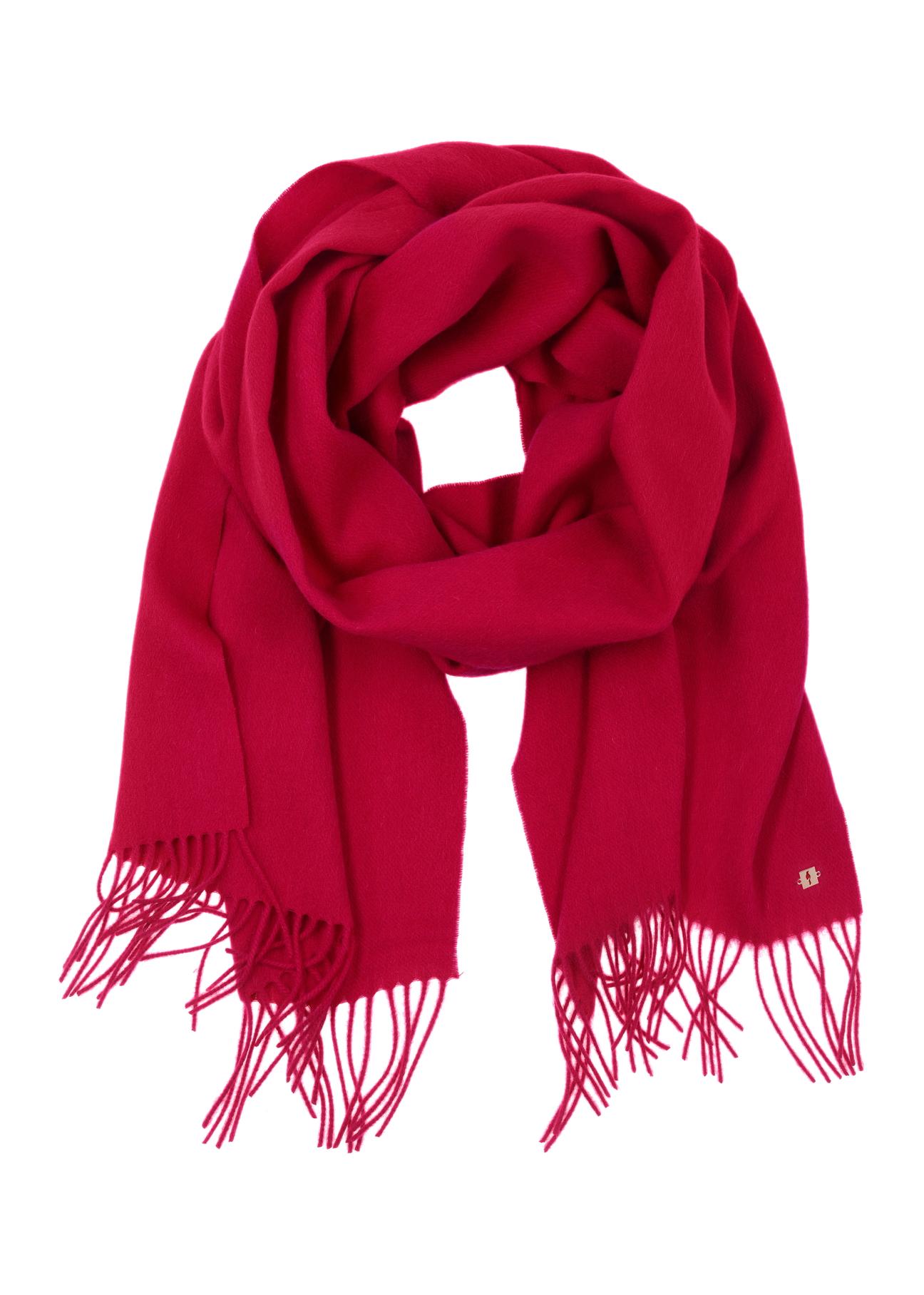 Women's fuchsia wool scarf SZADT-0092-31(Z24)-03