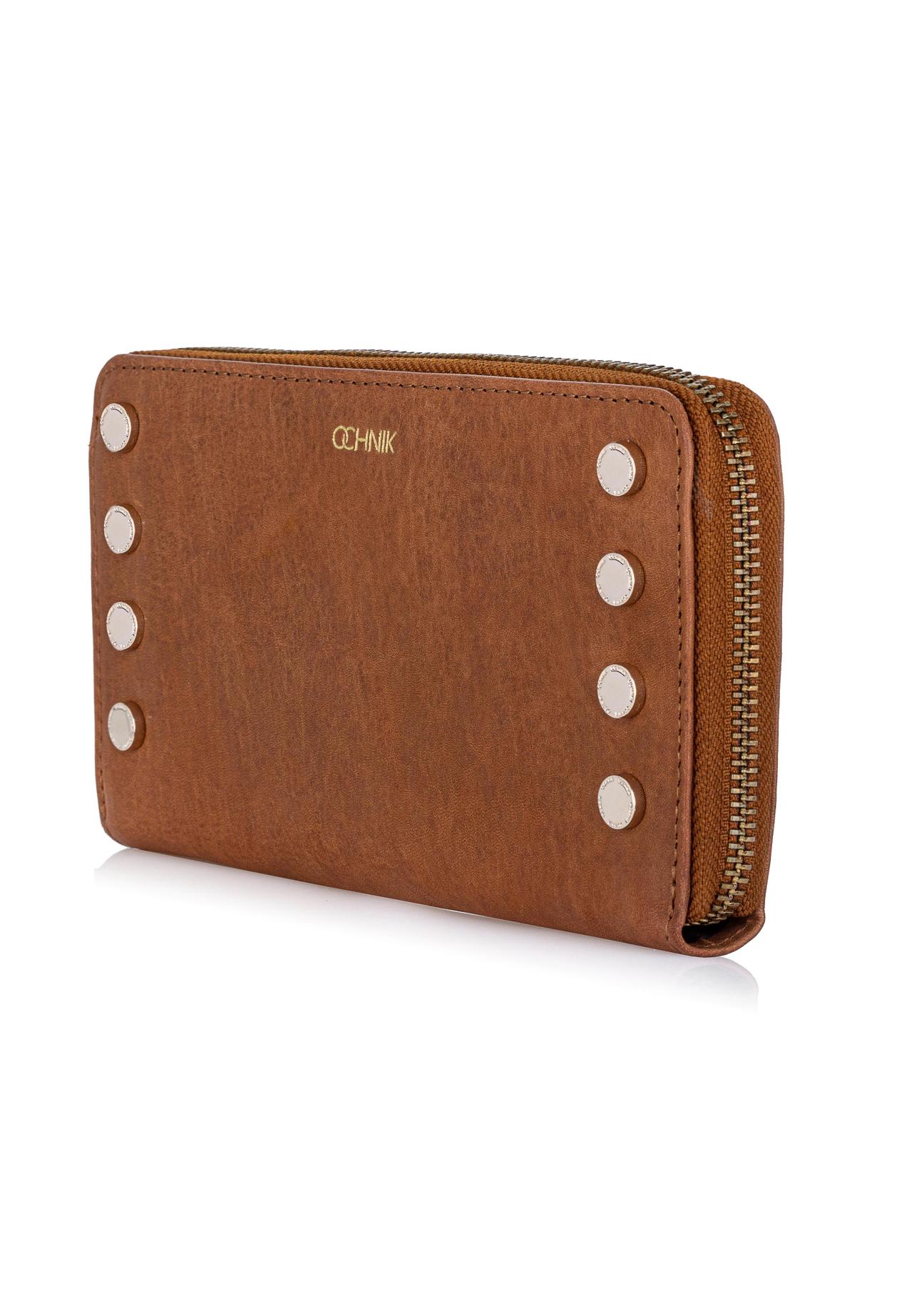 Brown leather women's wallet PORES-0851-88(W23)-02