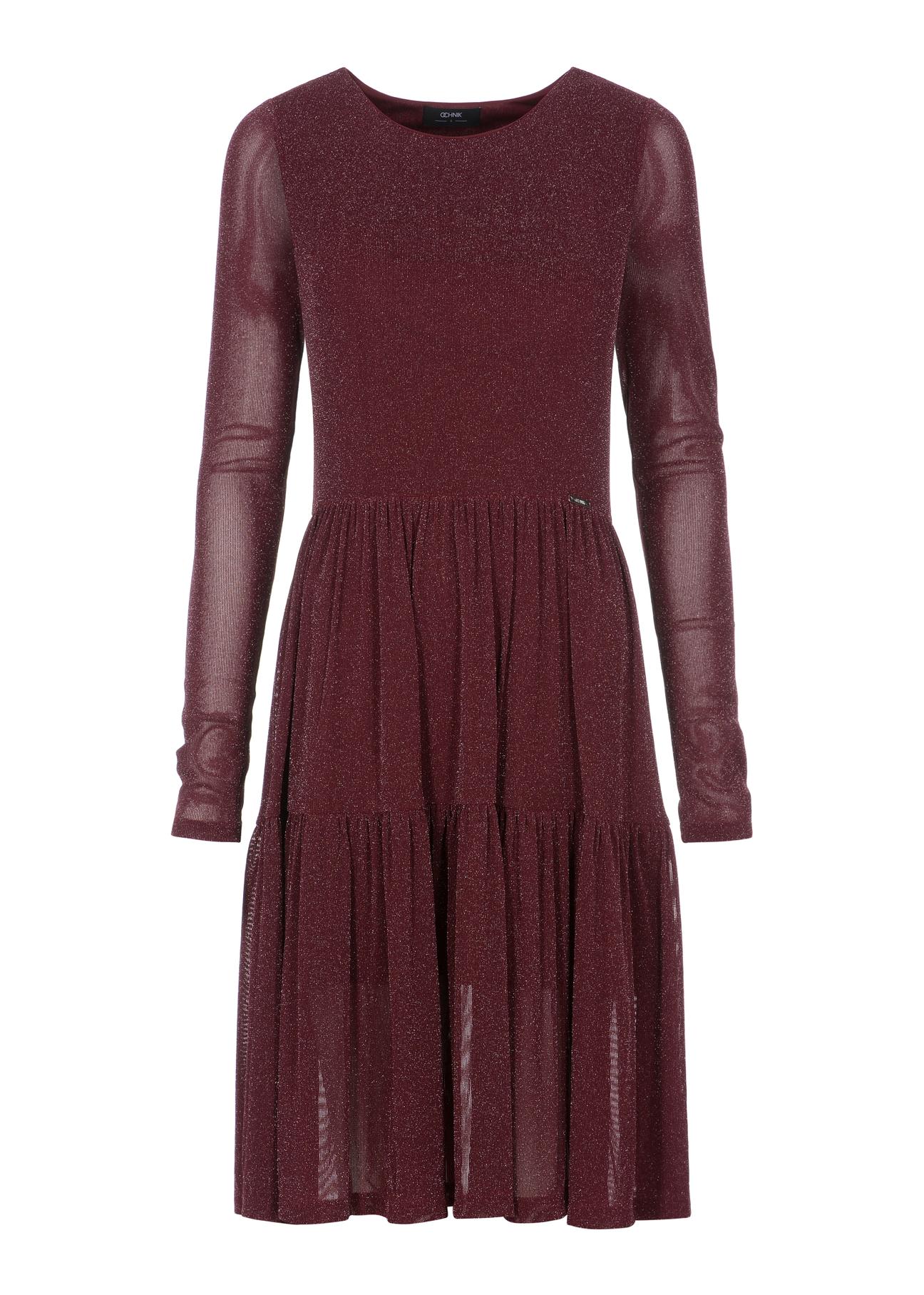 Maroon mini dress SUKDT-0177-49(Z23)-04