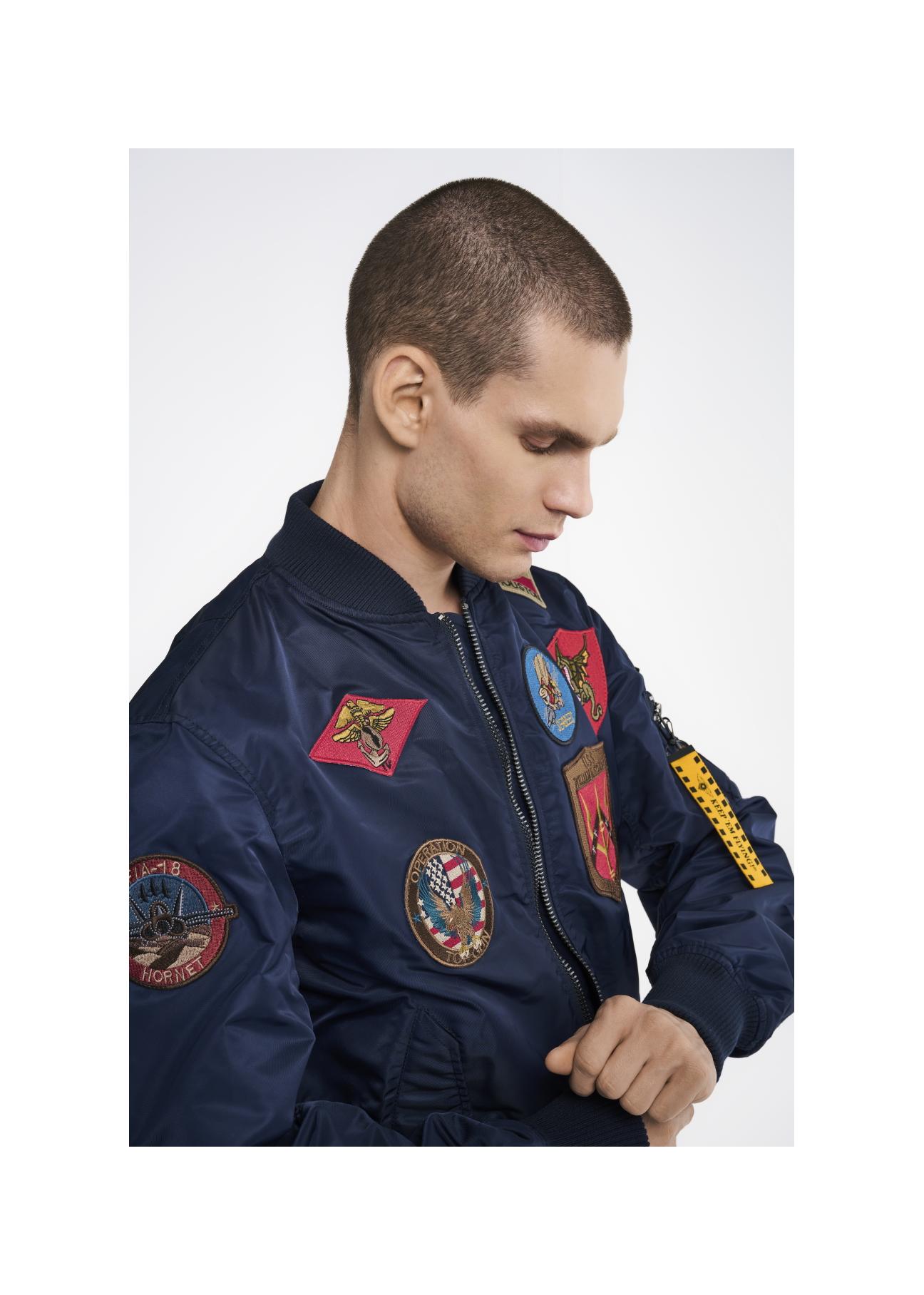 Navy blue men's jacket Top Gun KURMT-0279-69(W24)-09