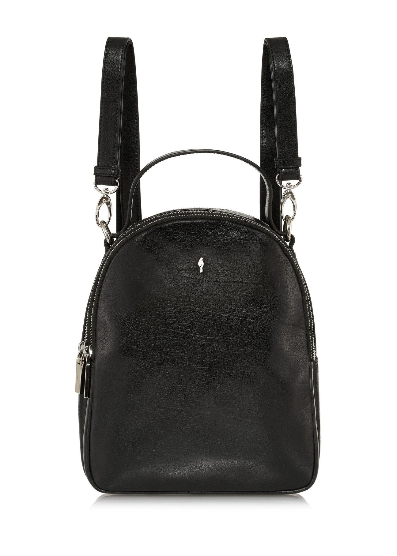 Black leather women's backpack TORES-1048-99(Z24)-01