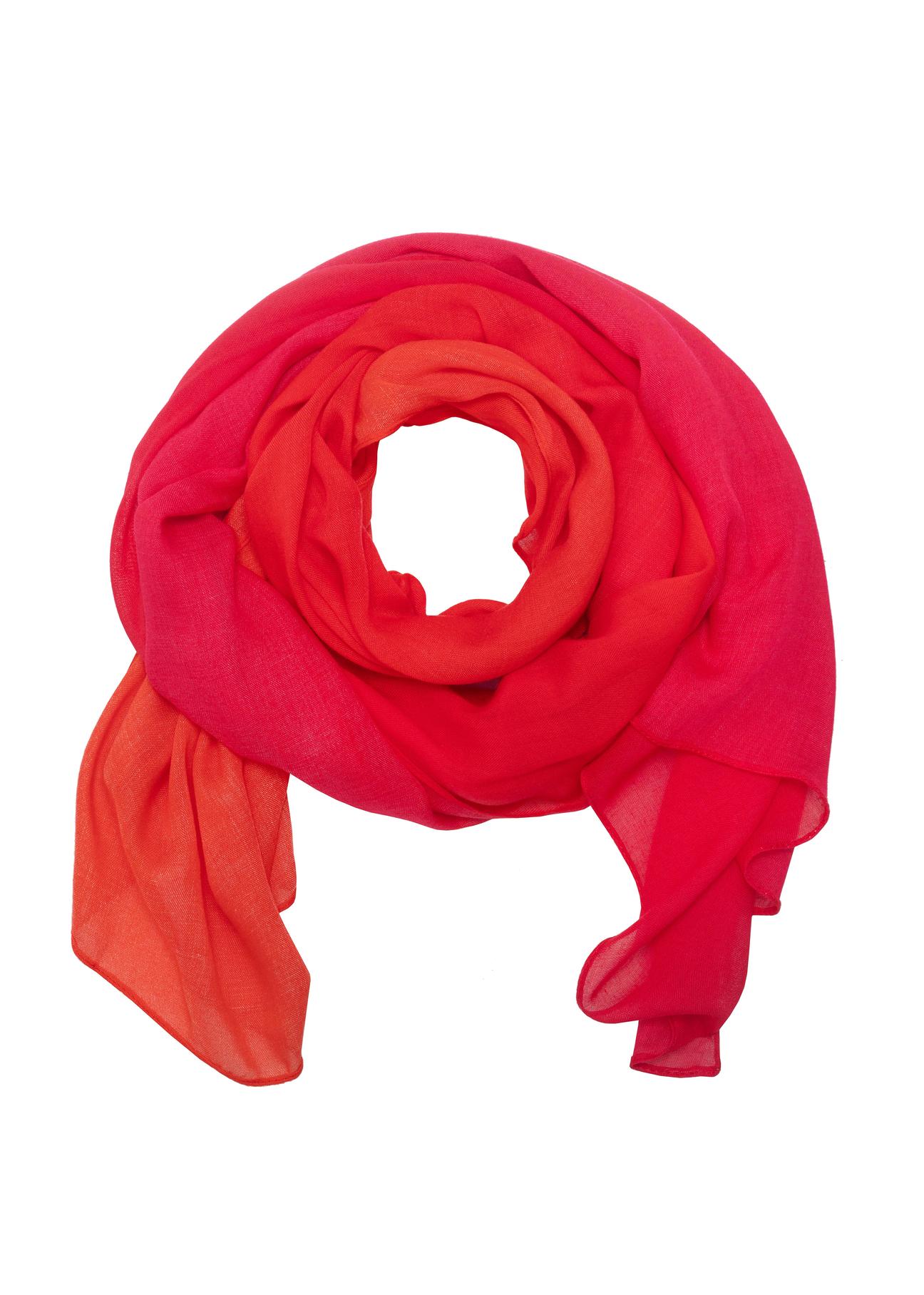 Red ombre women's scarf SZADT-0139-42(W23)-04