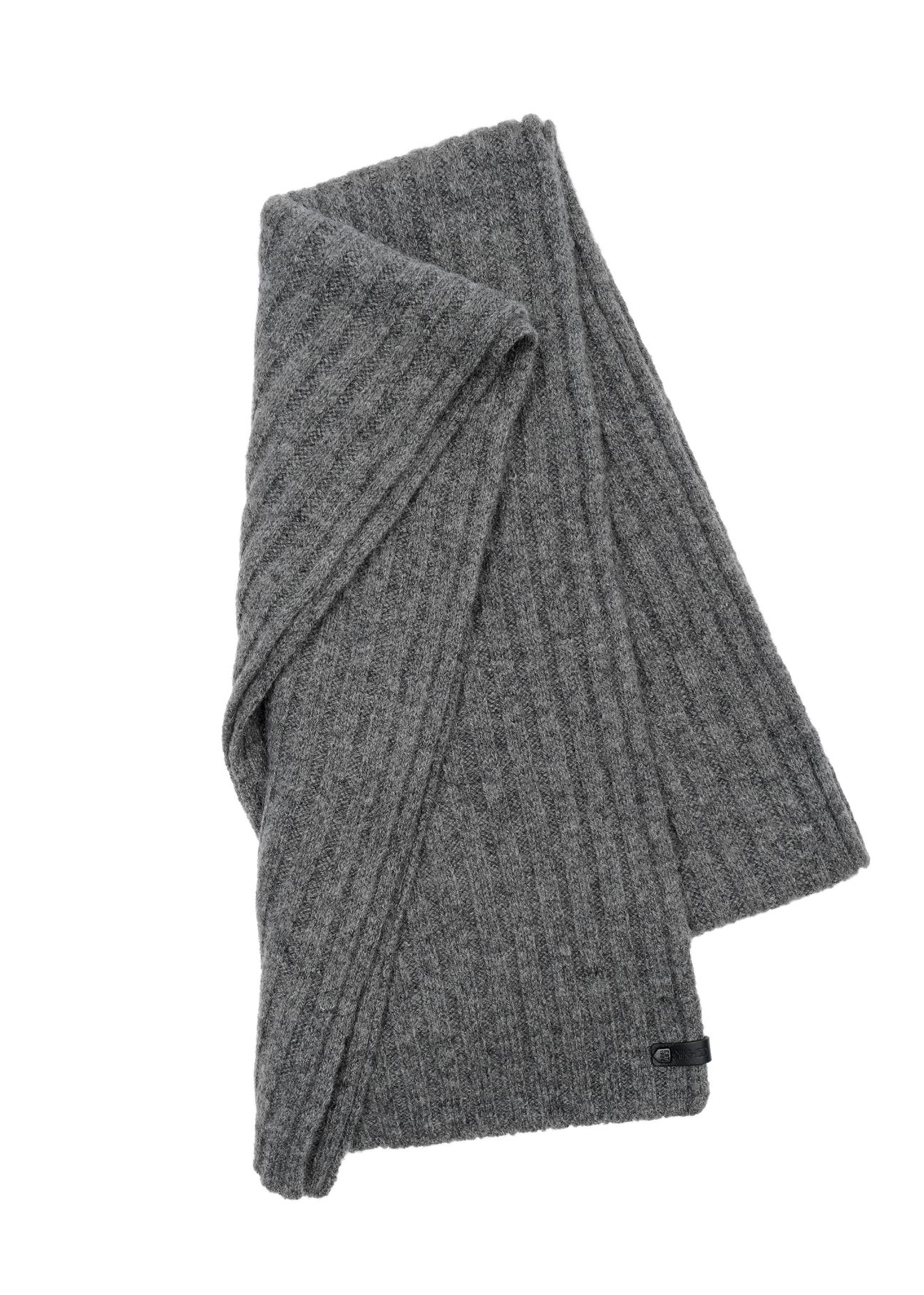 Grey men's scarf SZAMT-0030-91(Z24)-02