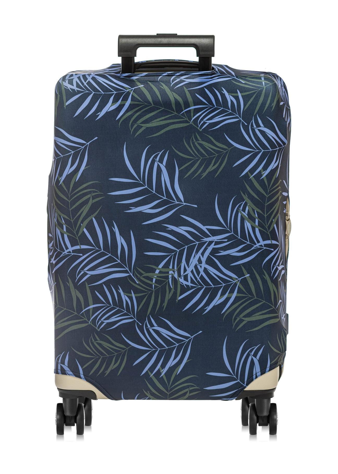 Cover with a plant motif for a medium suitcase AW-005-0024-69-M(W24)-02