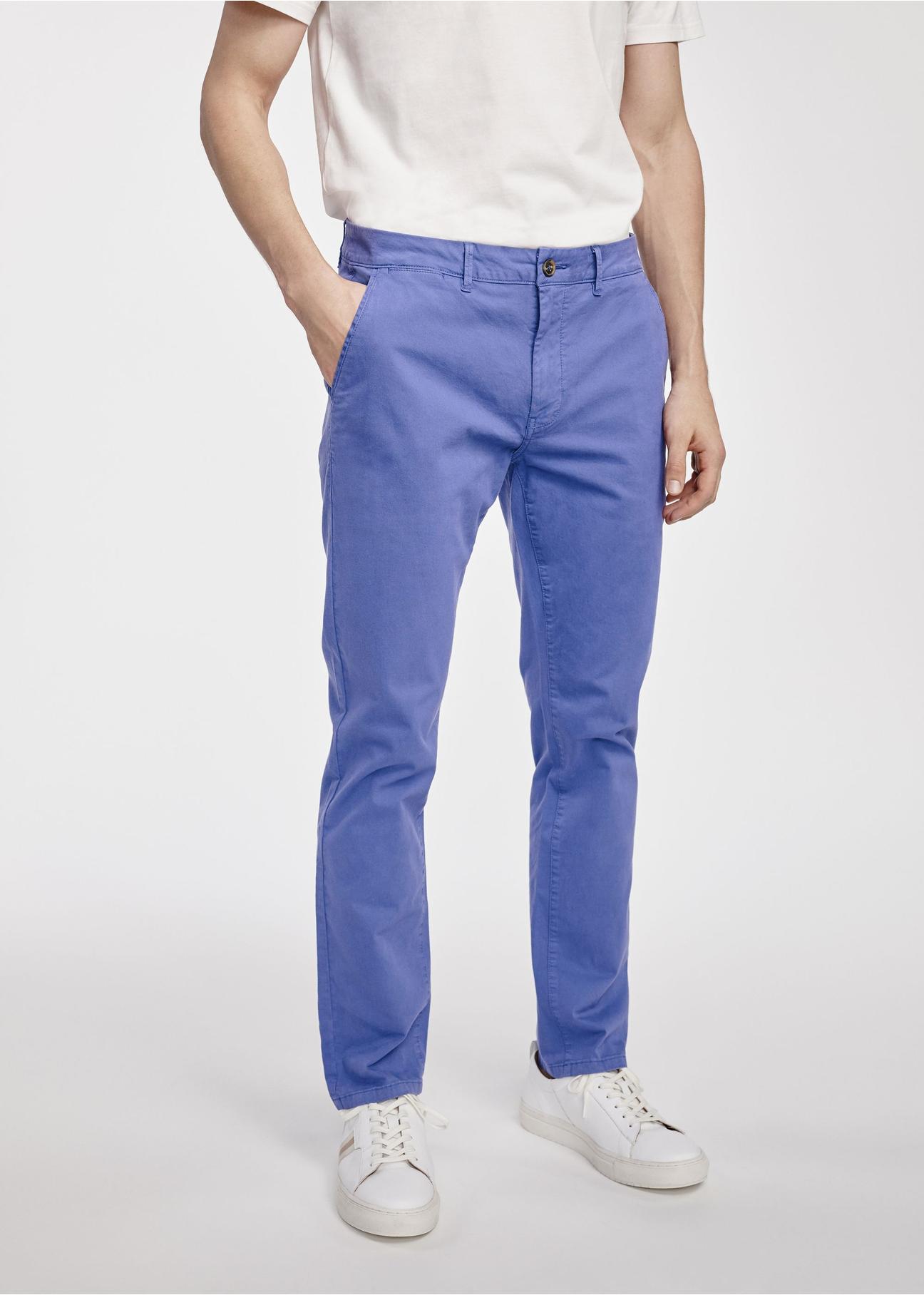 Blue men's trousers SPOMT-0103-61(W25)-01