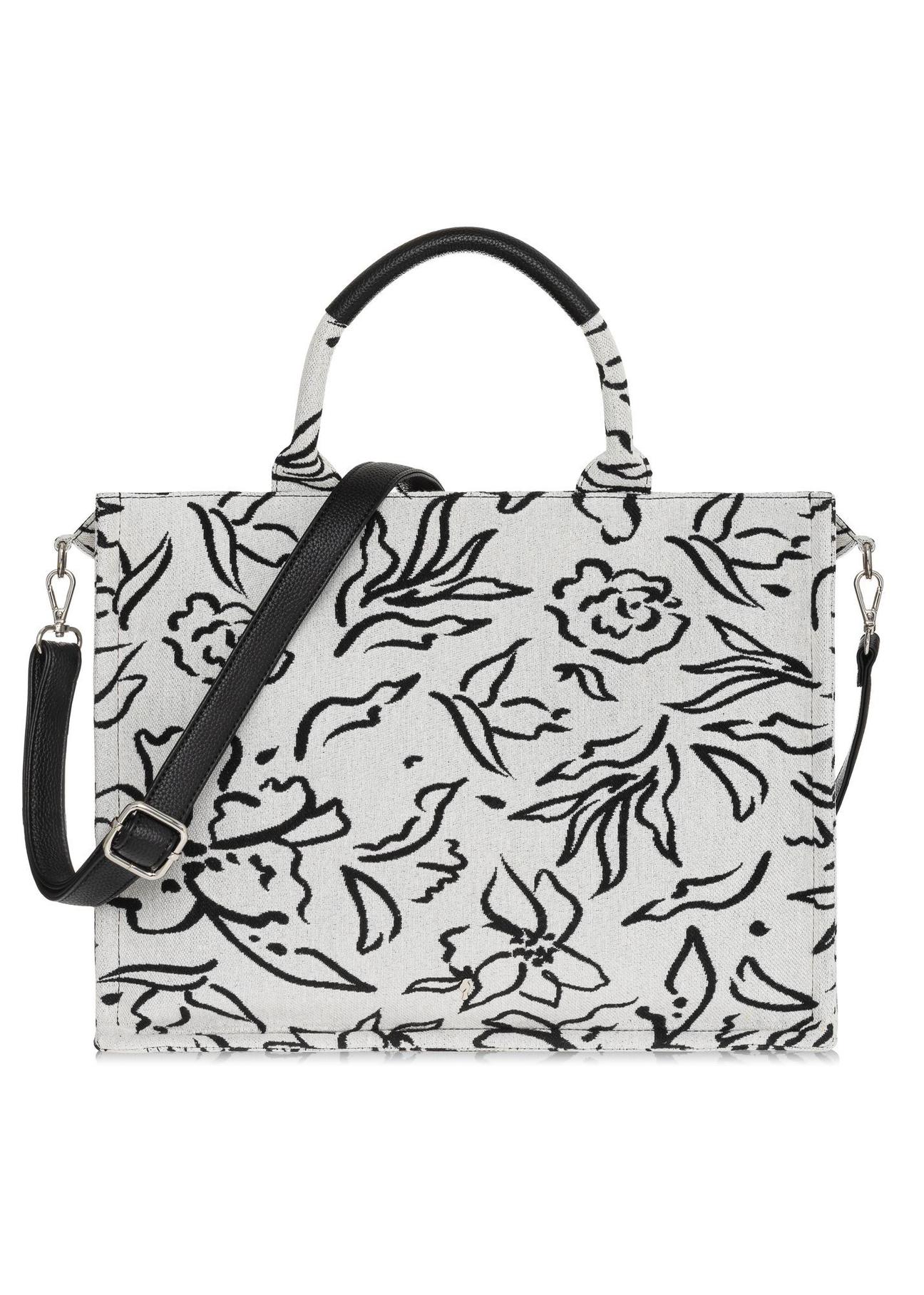 Women's shopper bag in flowers TOREC-0873A-98(W25)