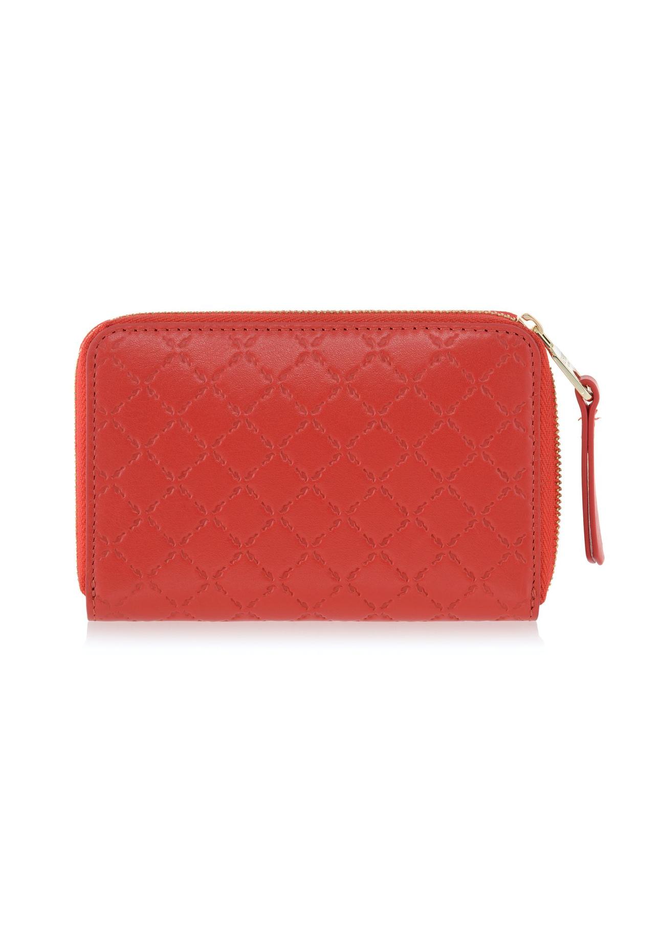 Women's red leather wallet PORES-0836A-42(W23)-02