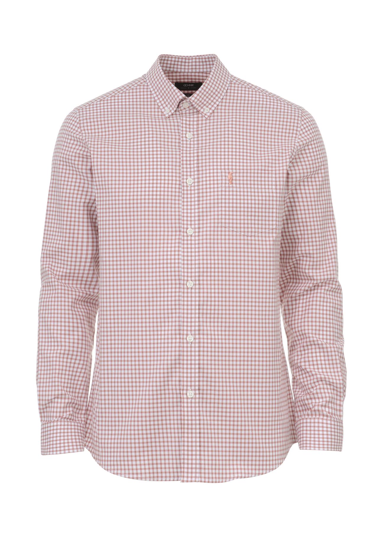 Men's fine check shirt KOSMT-0277-85(W23)-03