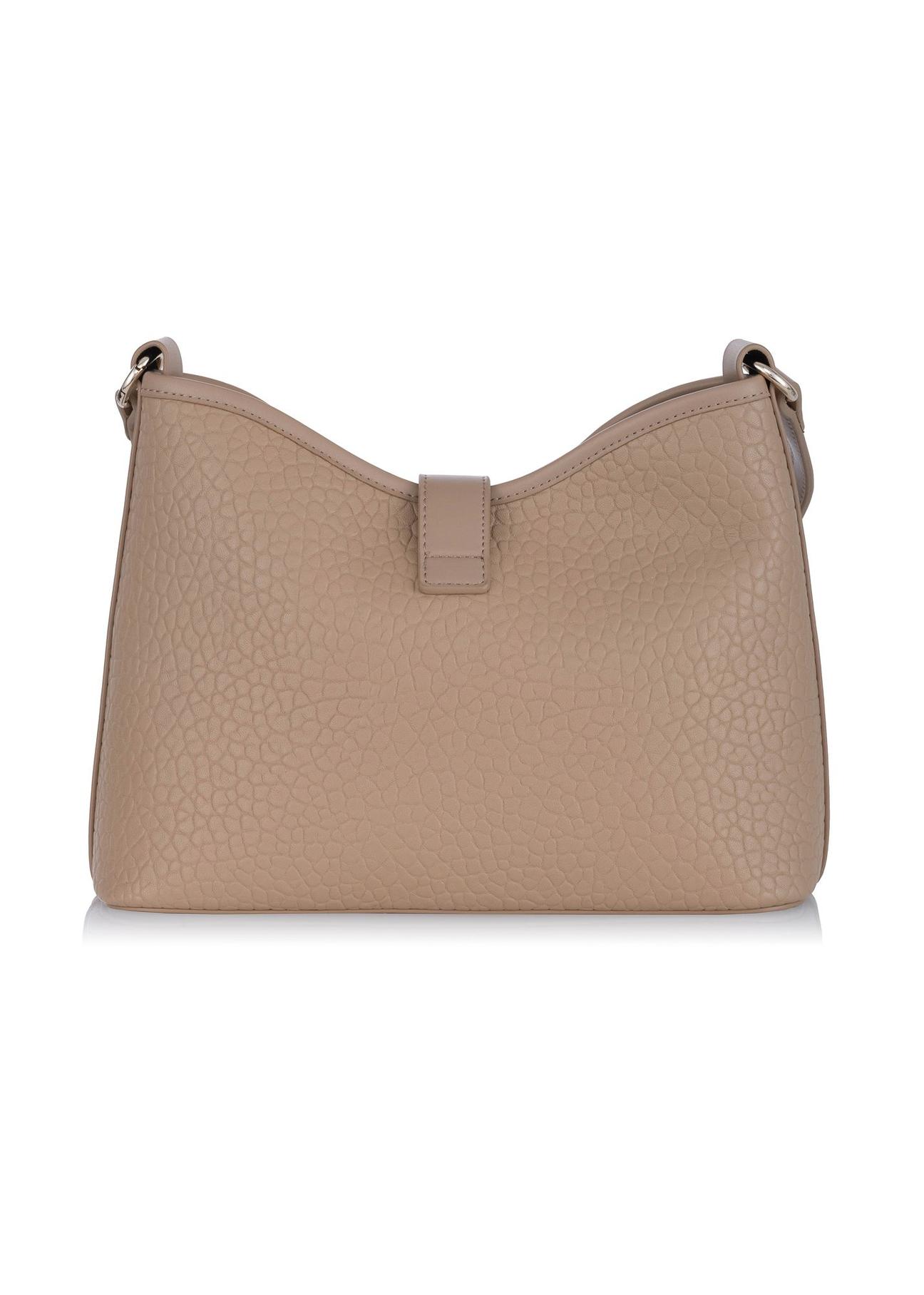 Beige imitation leather handbag for women TOREC-0883-81(W24)-04