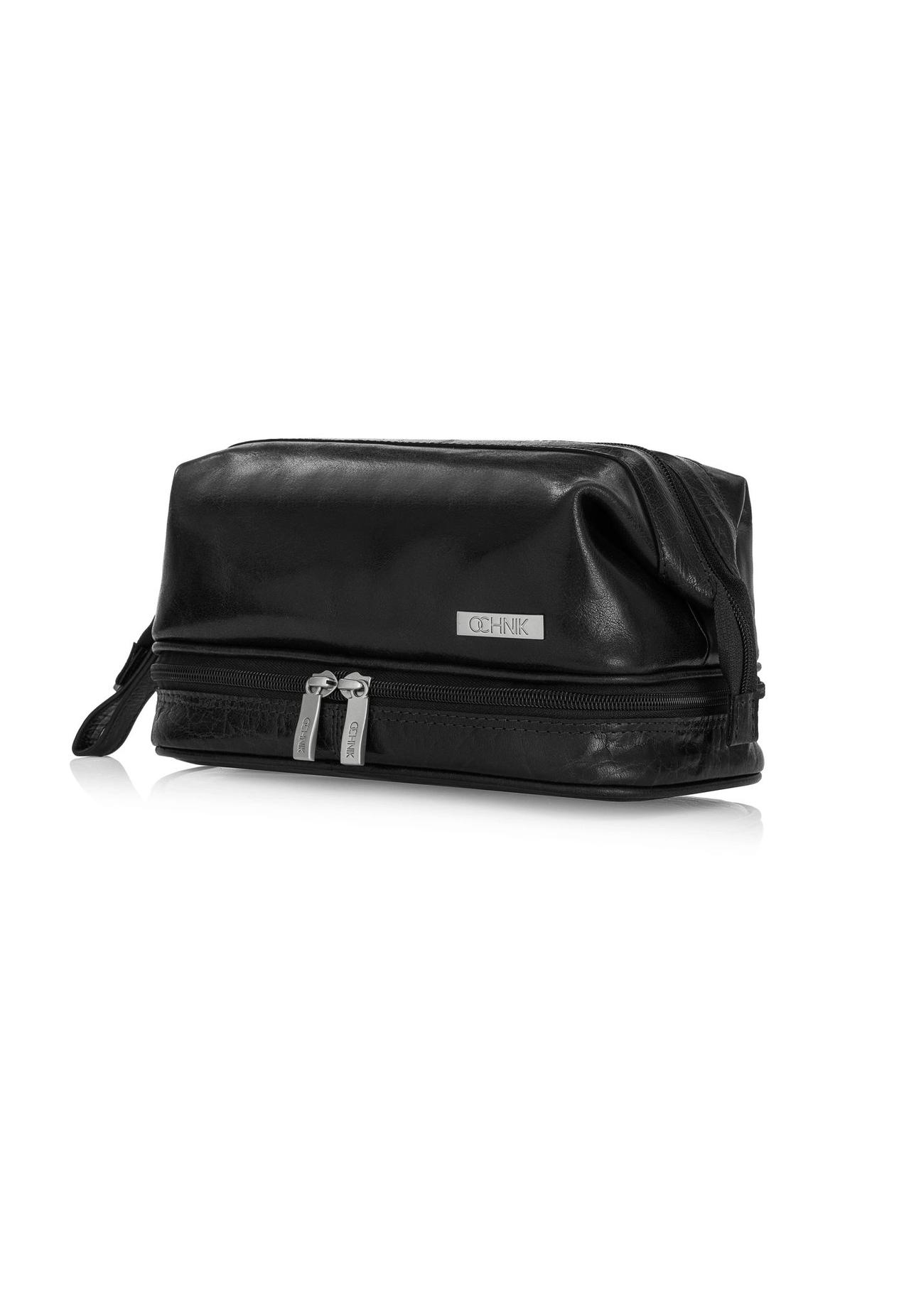 Black leather men's cosmetic bag VB-206A-99(KS)-02