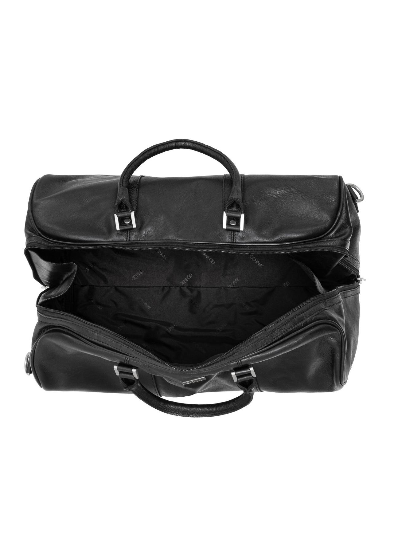 Black leather men's travel bag TB-250-99(KS)-04