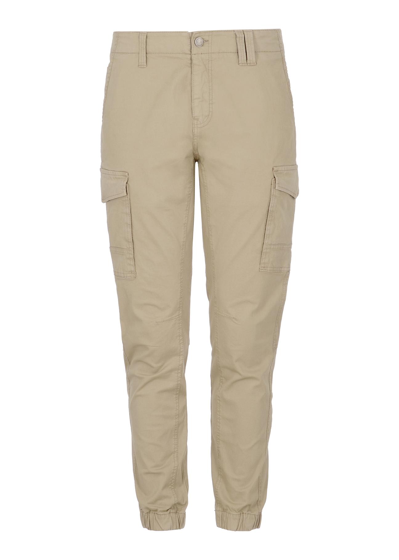 Beige men's cargo pants SPOMT-0091-24(Z23)-05