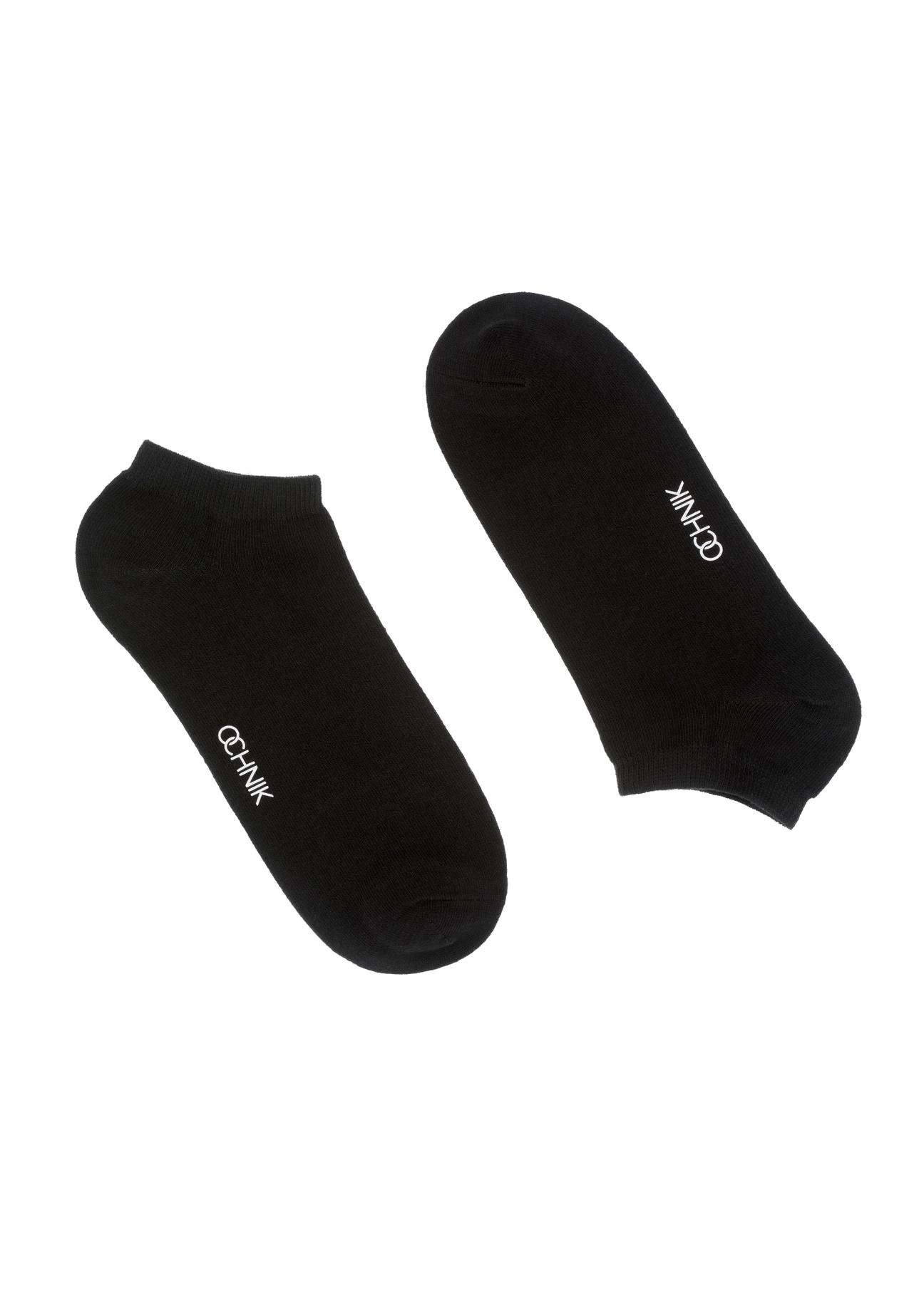 Men's short black socks SKAMT-0151A-99(W24)-01