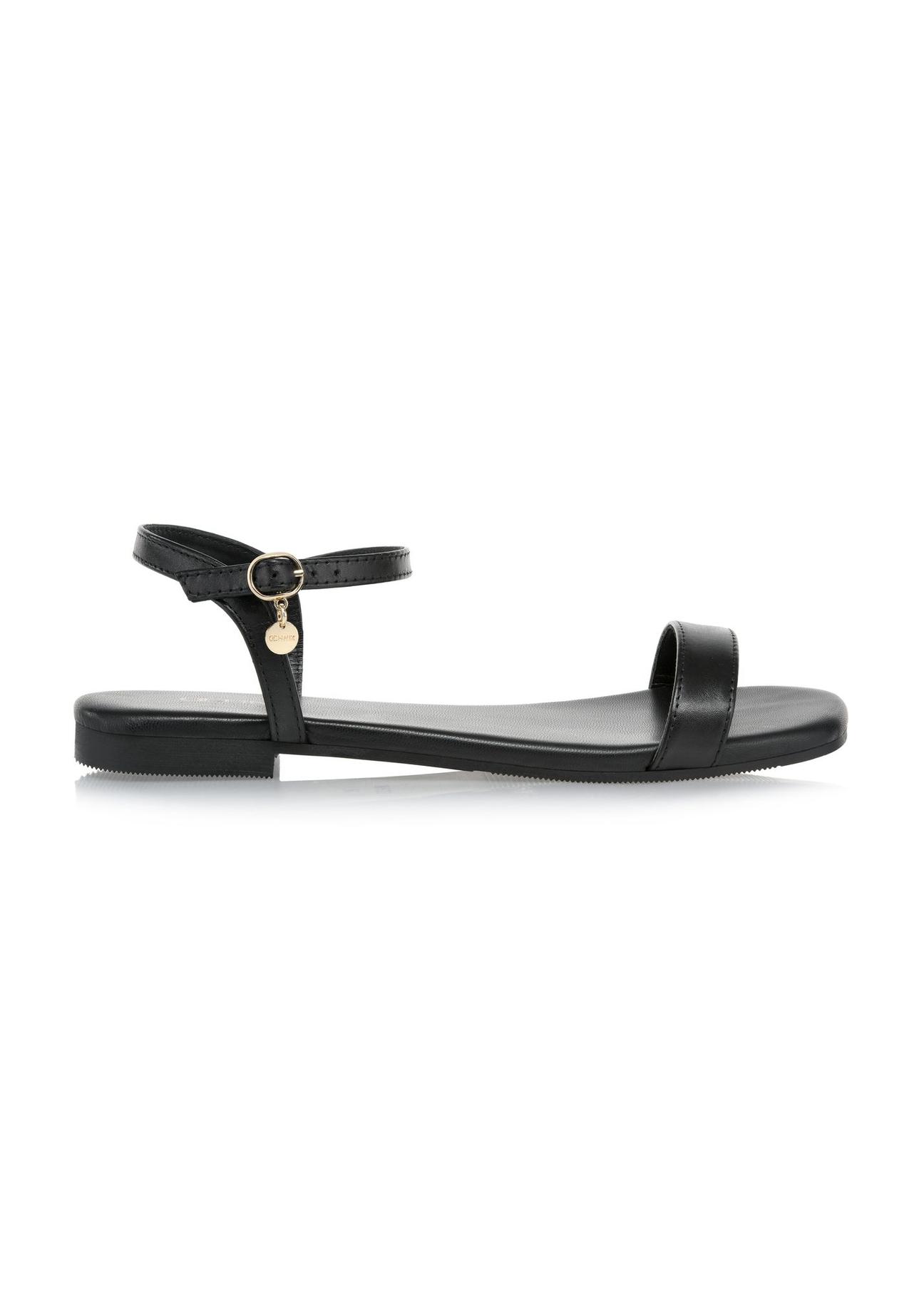 Leather black classic sandals BUTYD-1055-99(W24)-01