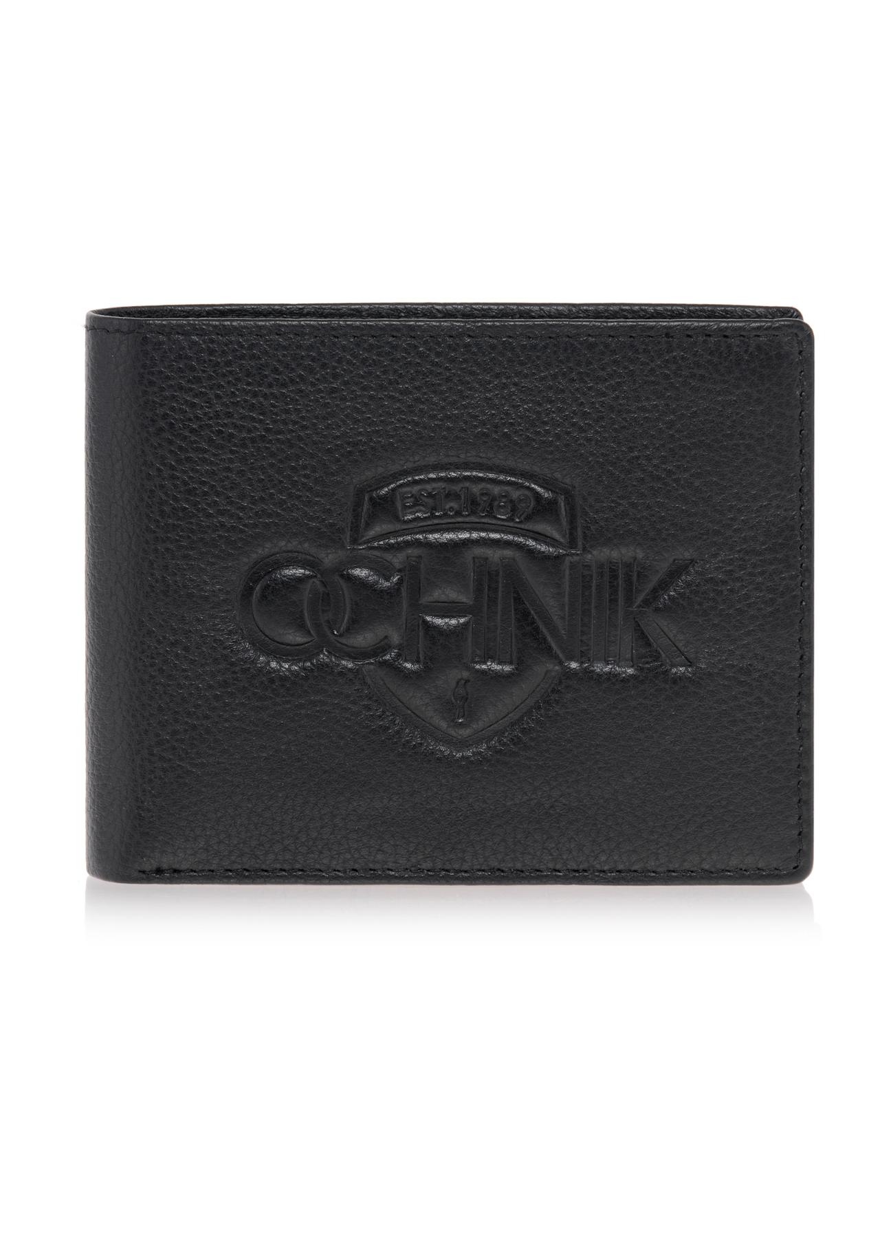 Men's leather wallet with embossing PORMS-0011A-99(W23)-01